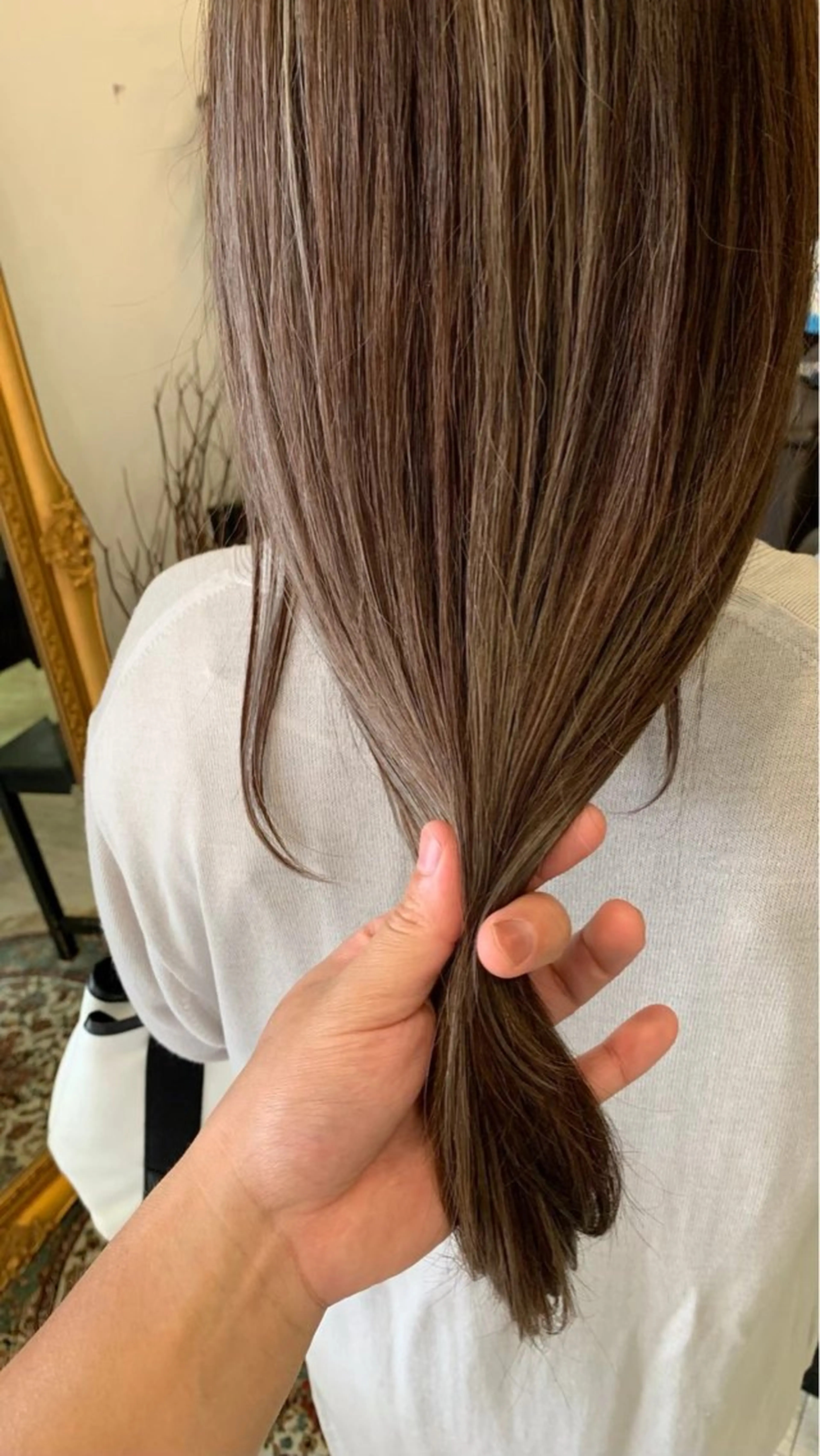 セミロング カット ヘアカラー トリートメント 極上髪質改善 宮内開星のヘアスタイル