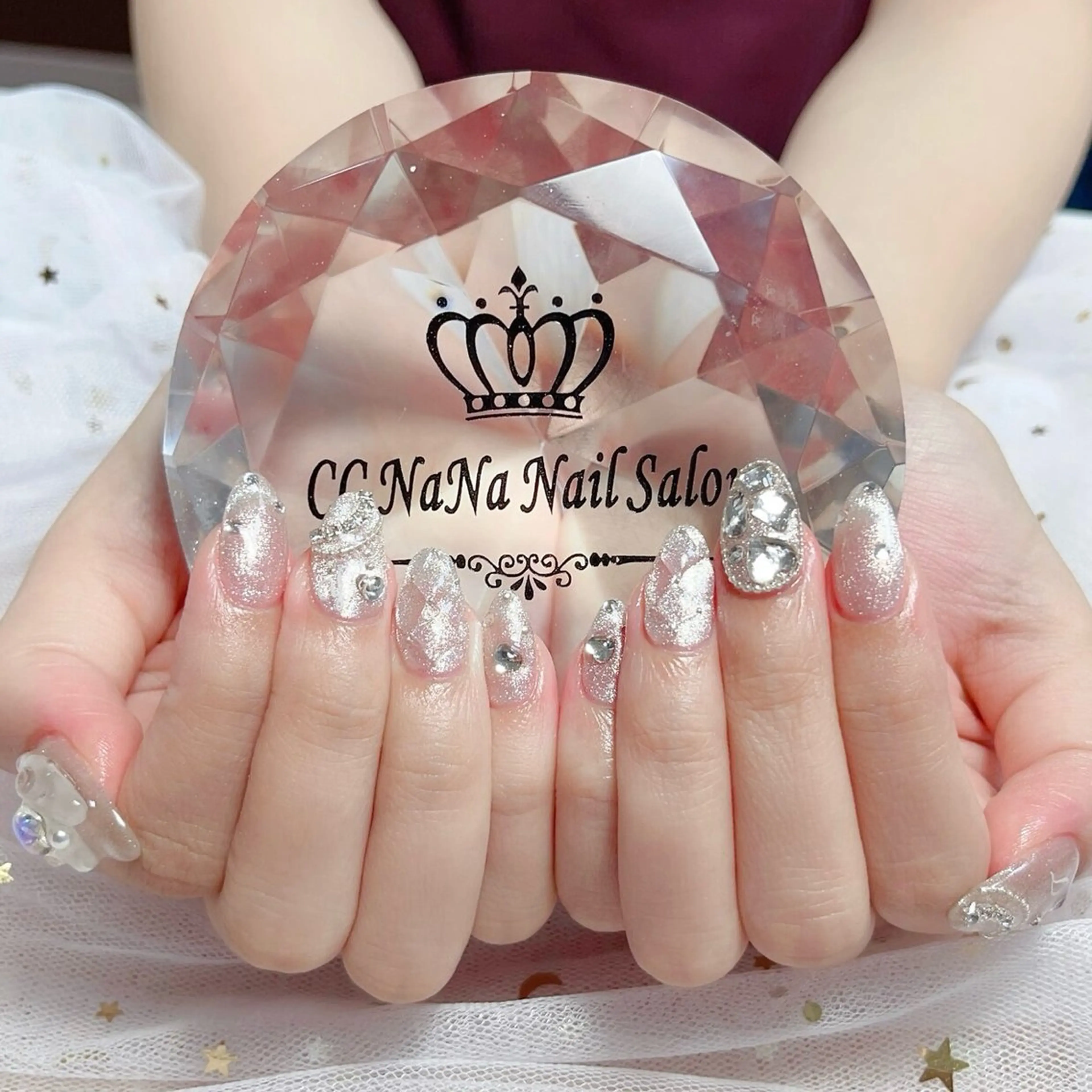 ネイル アートネイル チークネイル フラッシュネイル ジェルネイル グラデーション ハンドネイル 💎CC・NaNa 韓国風ネイル🌙Cのネイルデザイン