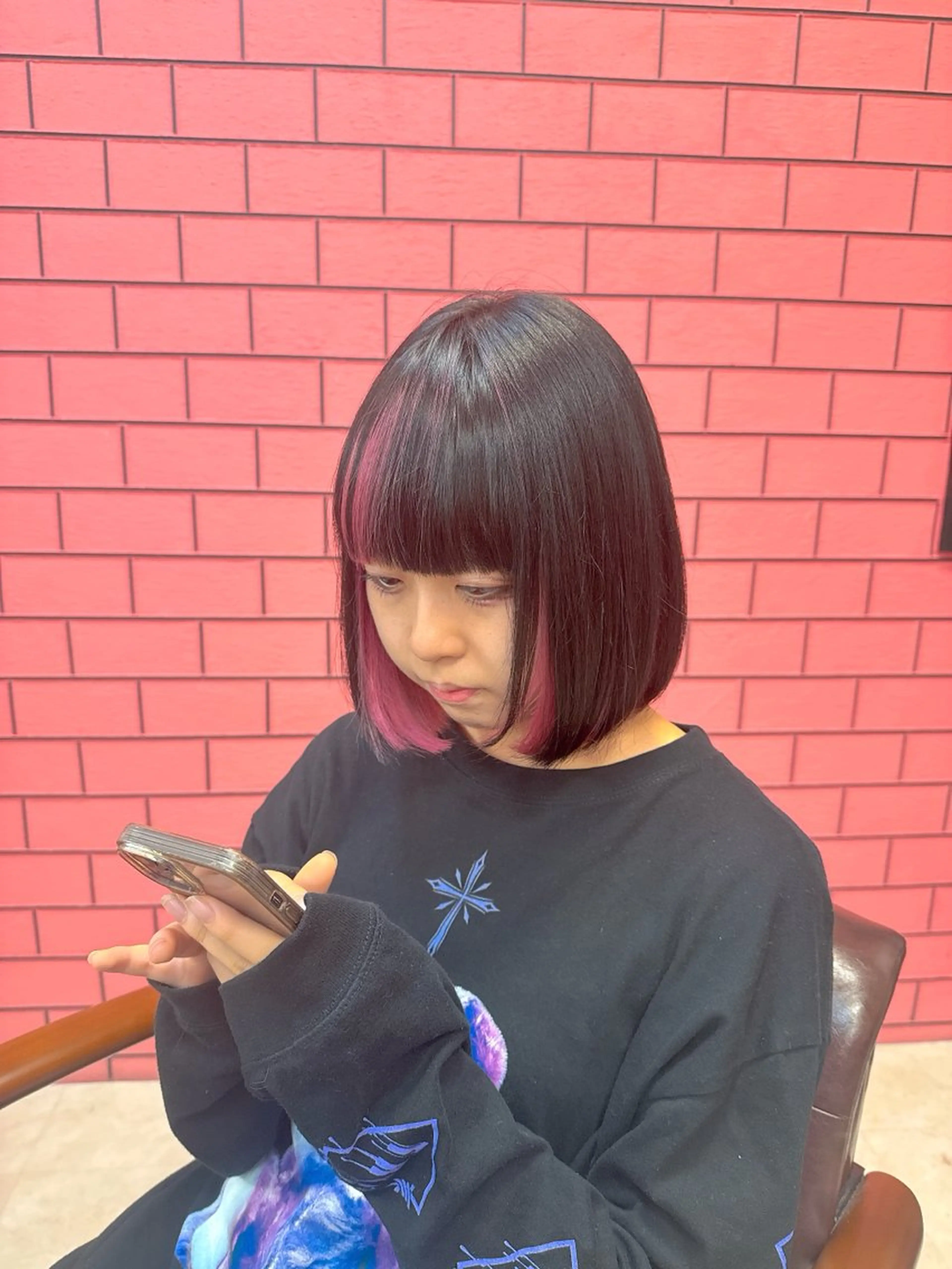 ミディアム カラー バレイヤージュ 黒髪 ブリーチ ケアブリーチ ダブルカラー ヘアカラー トリートメント デザインカラー 髪質改善Lilithのその他イメージ