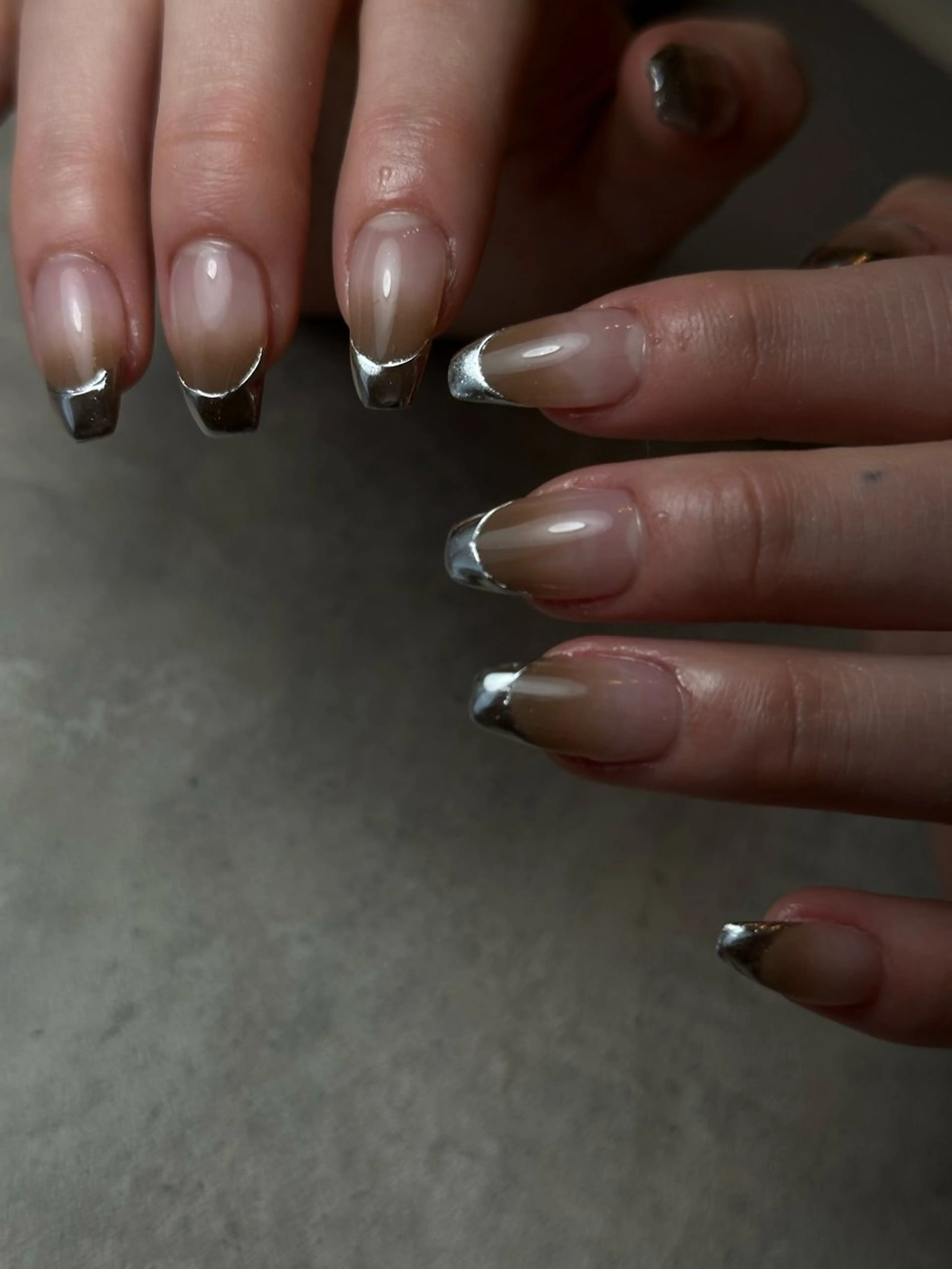 ネイル フレンチネイル ミラーネイル havi nailのネイルデザイン