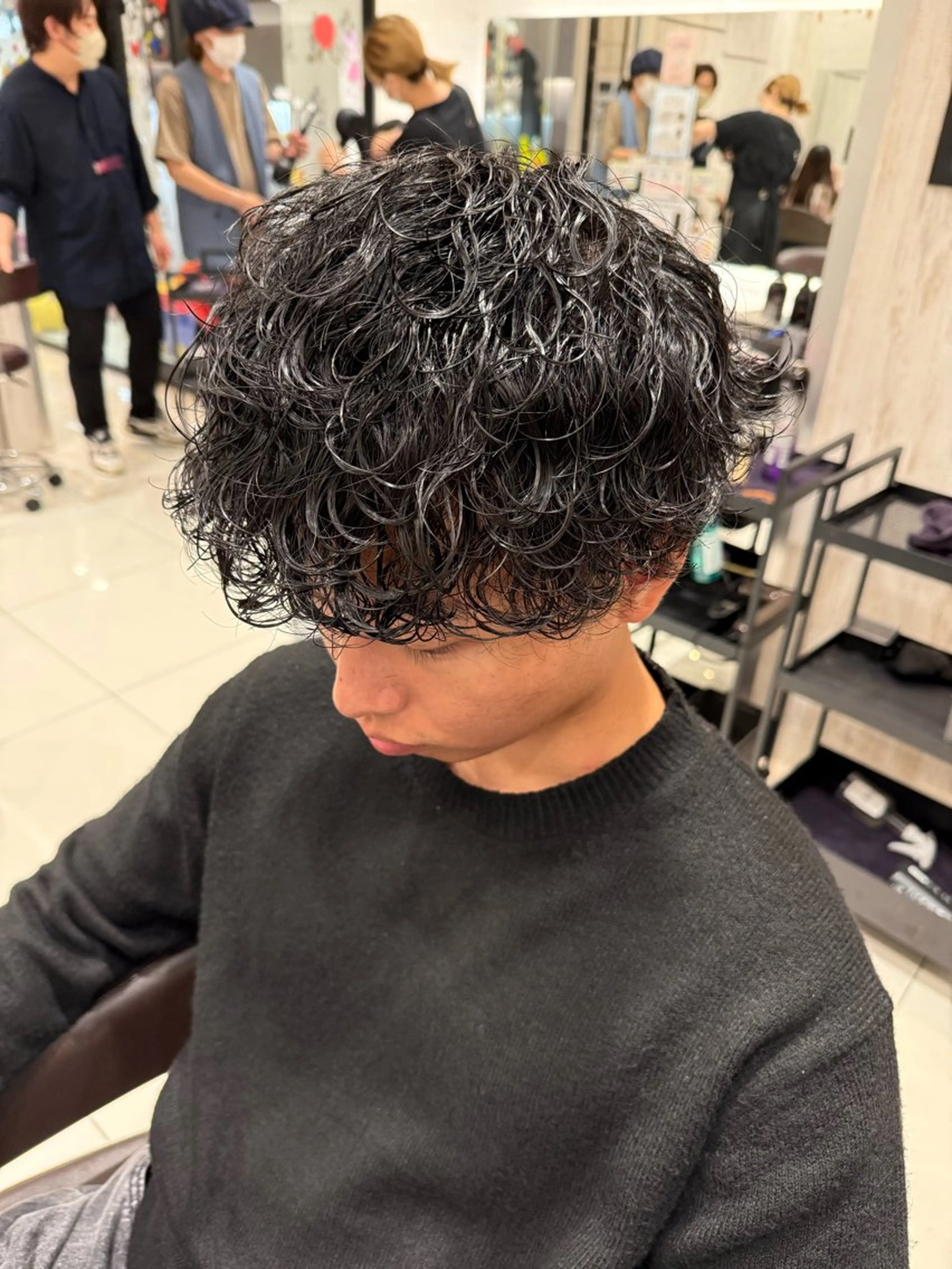 【インスタで大人気🌈】カット×波巻きパーマ🌊×内部補修トリートメント (メンズ限定)の写真