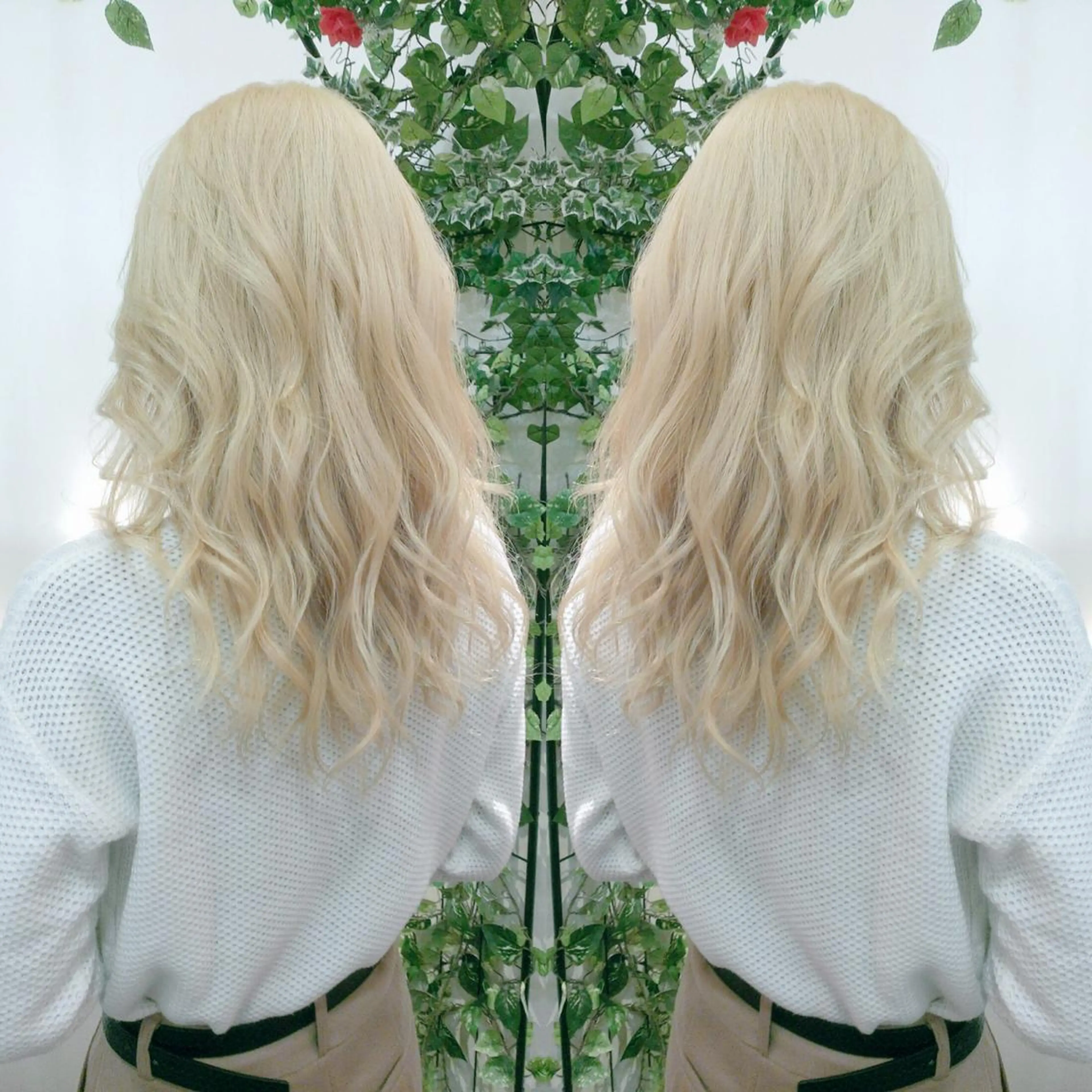 ミディアム カラー ブロンド ヘアカラー 植田 /エクステ /ブリーチ/髪質改善のヘアスタイル