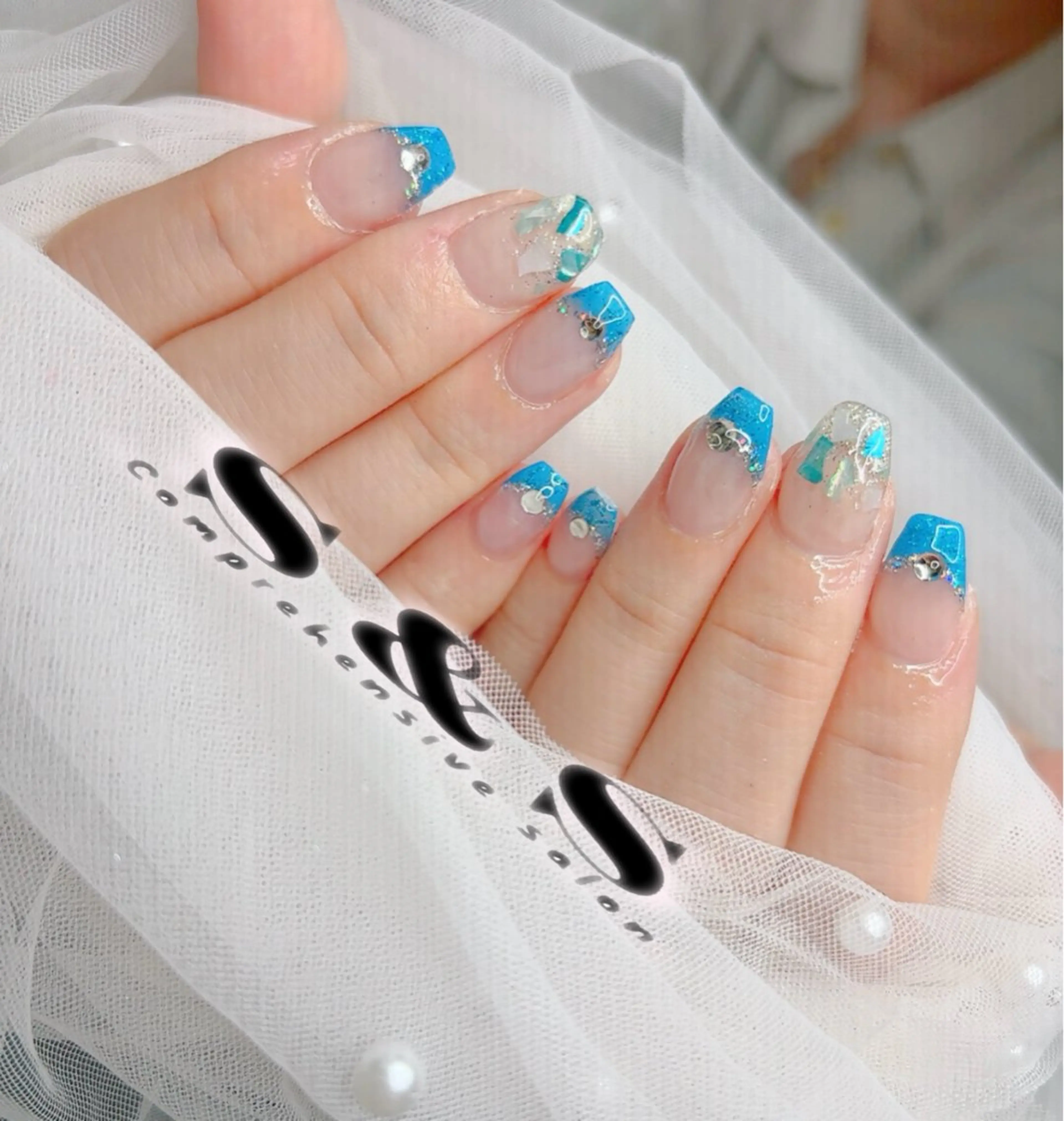 ネイル 長さ出し メンズネイル 持ち込み 夏ネイル ワンホンネイル S&S 村田小百合のネイルデザイン