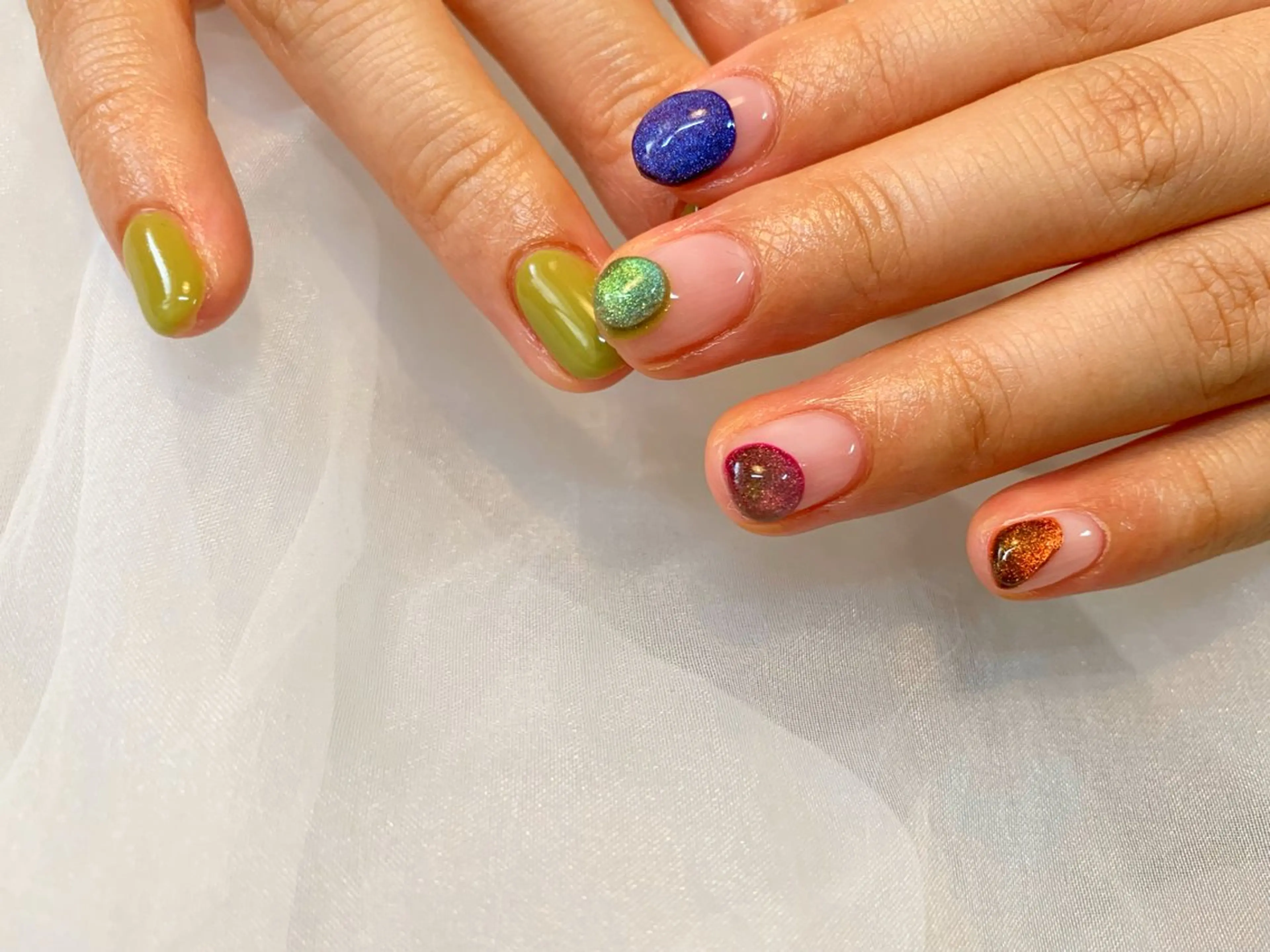 ネイル マグネットネイル ハンドネイル フットネイル GéRanium Harukaのネイルデザイン