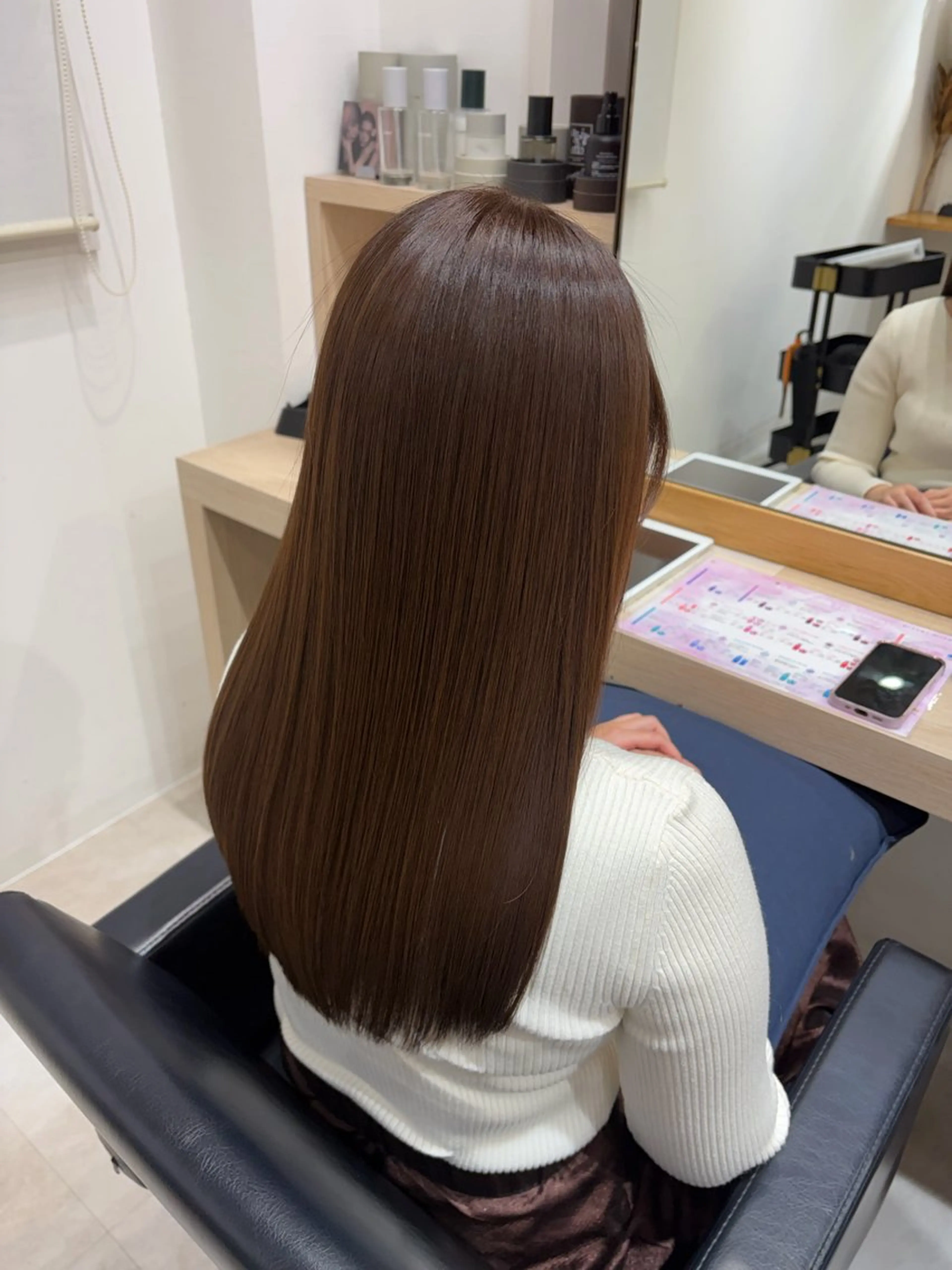 ロング カラー カット ヘアカラー トリートメント 【ニュアンスカラー・ 髪質改善】スズキカナのヘアスタイル