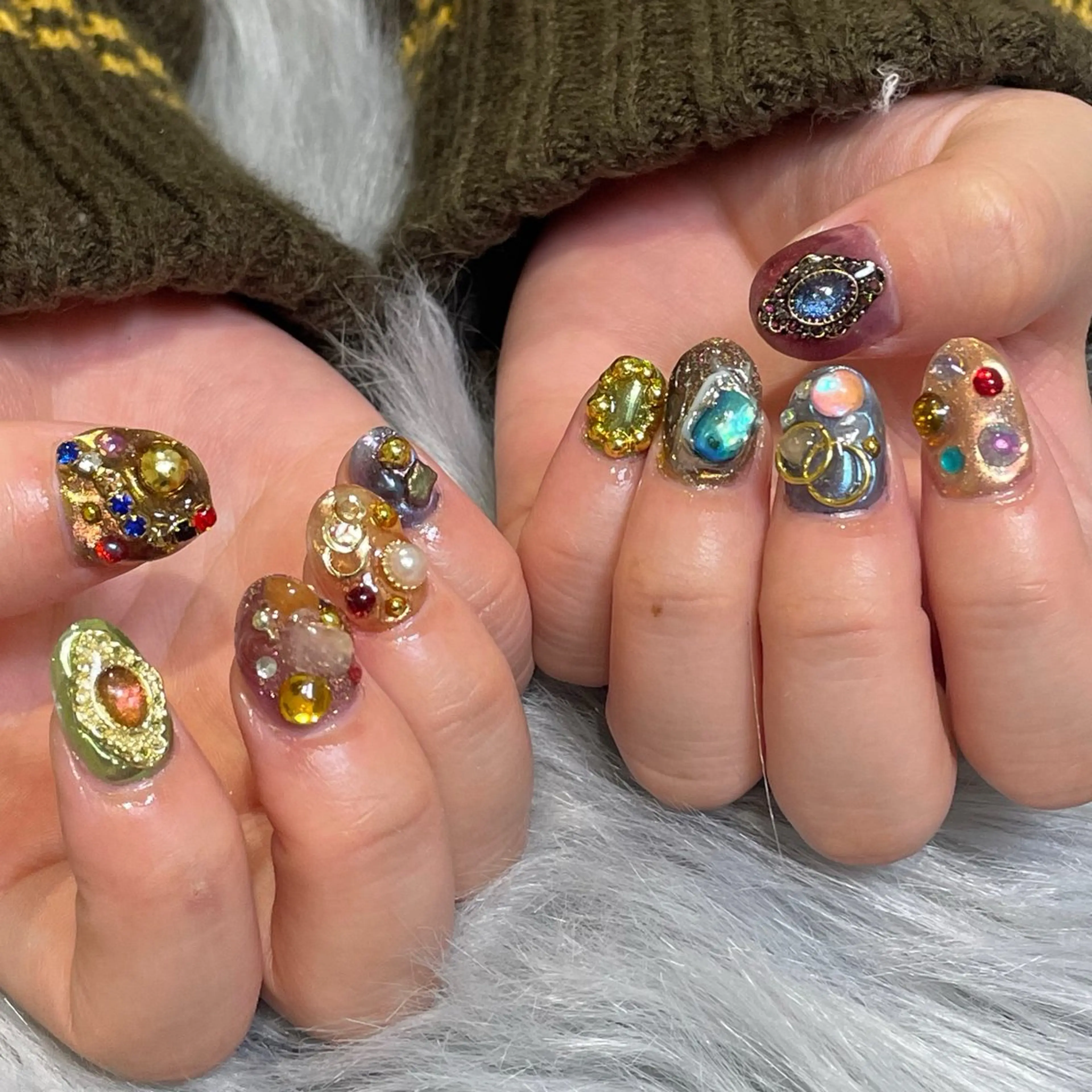 ネイル ラメ(グリッター) RICO NAIL所属・RICO Nail パーツつけ放題🌈のネイルデザイン