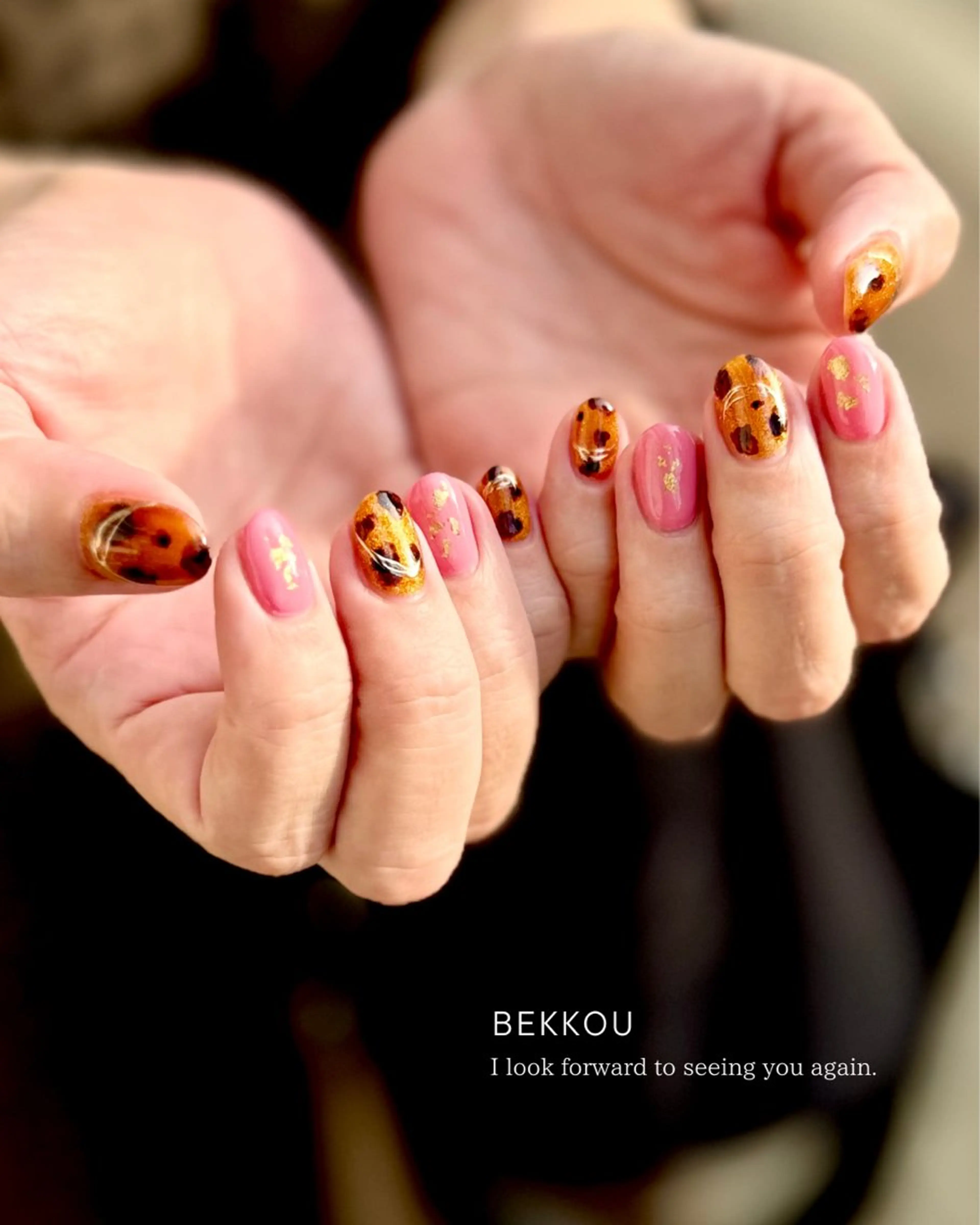 ネイル アートネイル べっ甲ネイル ジェルネイル ハンドネイル Seemly 千田町店所属・フラワーパラジェル 🌸シームリーエミのネイルデザイン