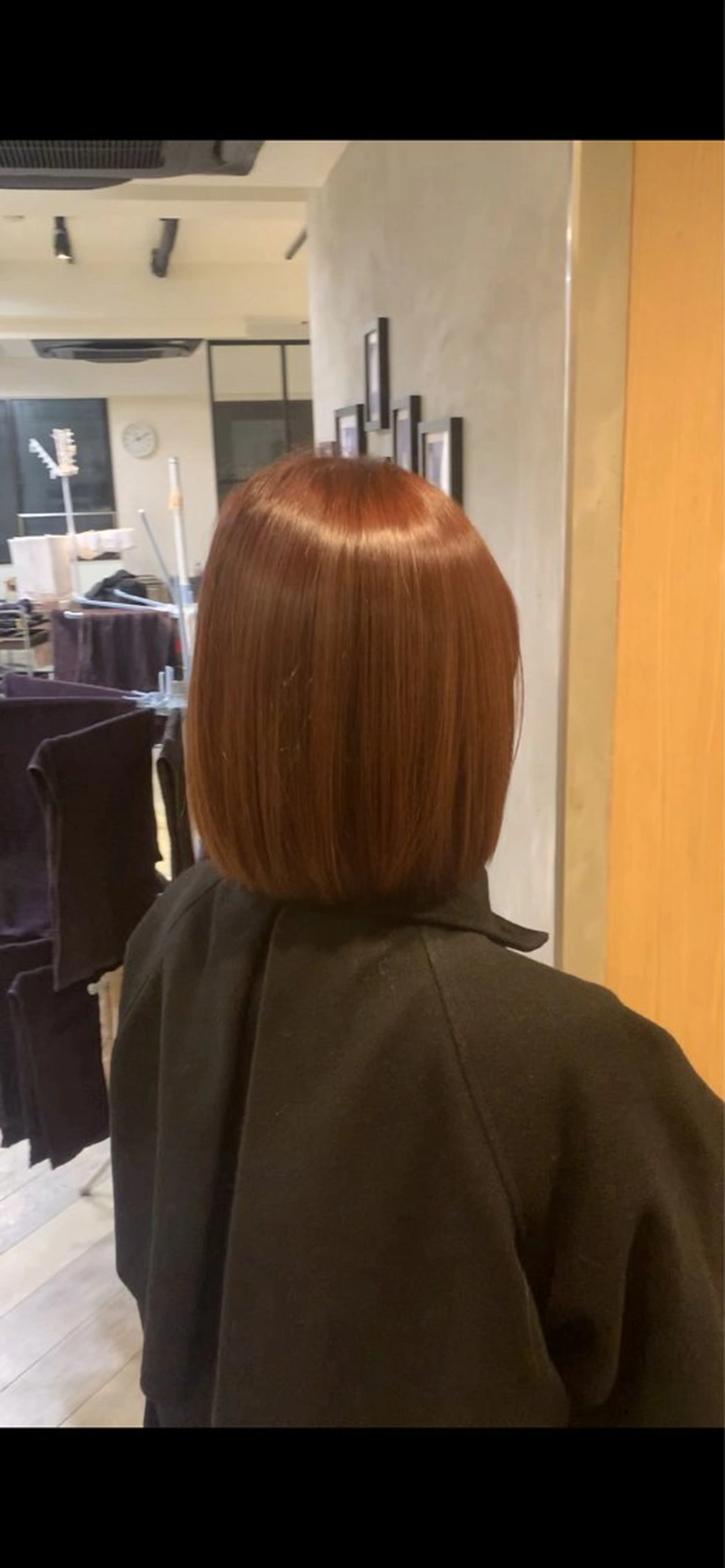 ショート ヘアアレンジ オレンジブラウン ボブ グッドネイバーズ銀座所属・伊藤 鳳雅のヘアスタイル