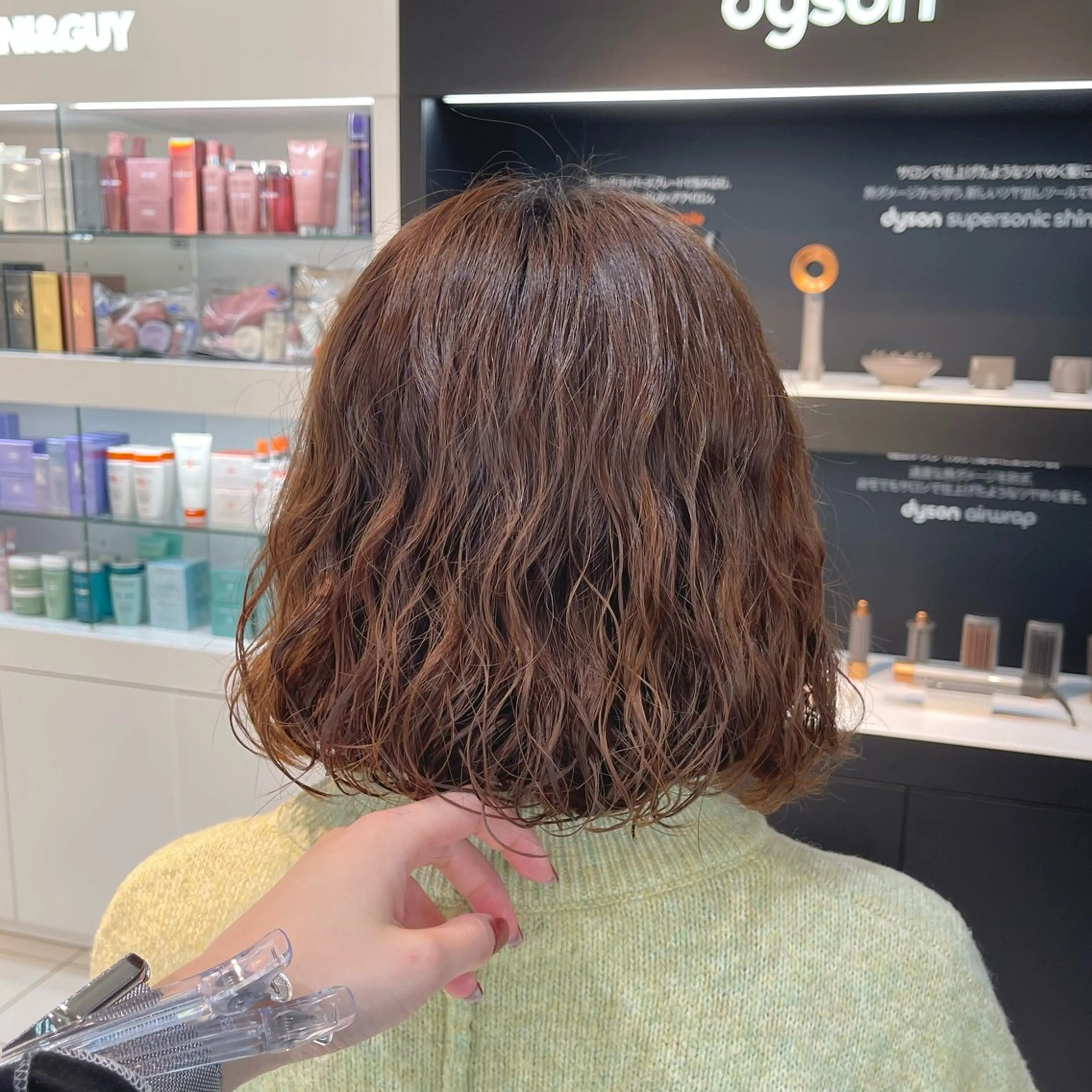 ミディアム パーマ 🍎ハイトーンカラー /MANA🍎のヘアスタイル