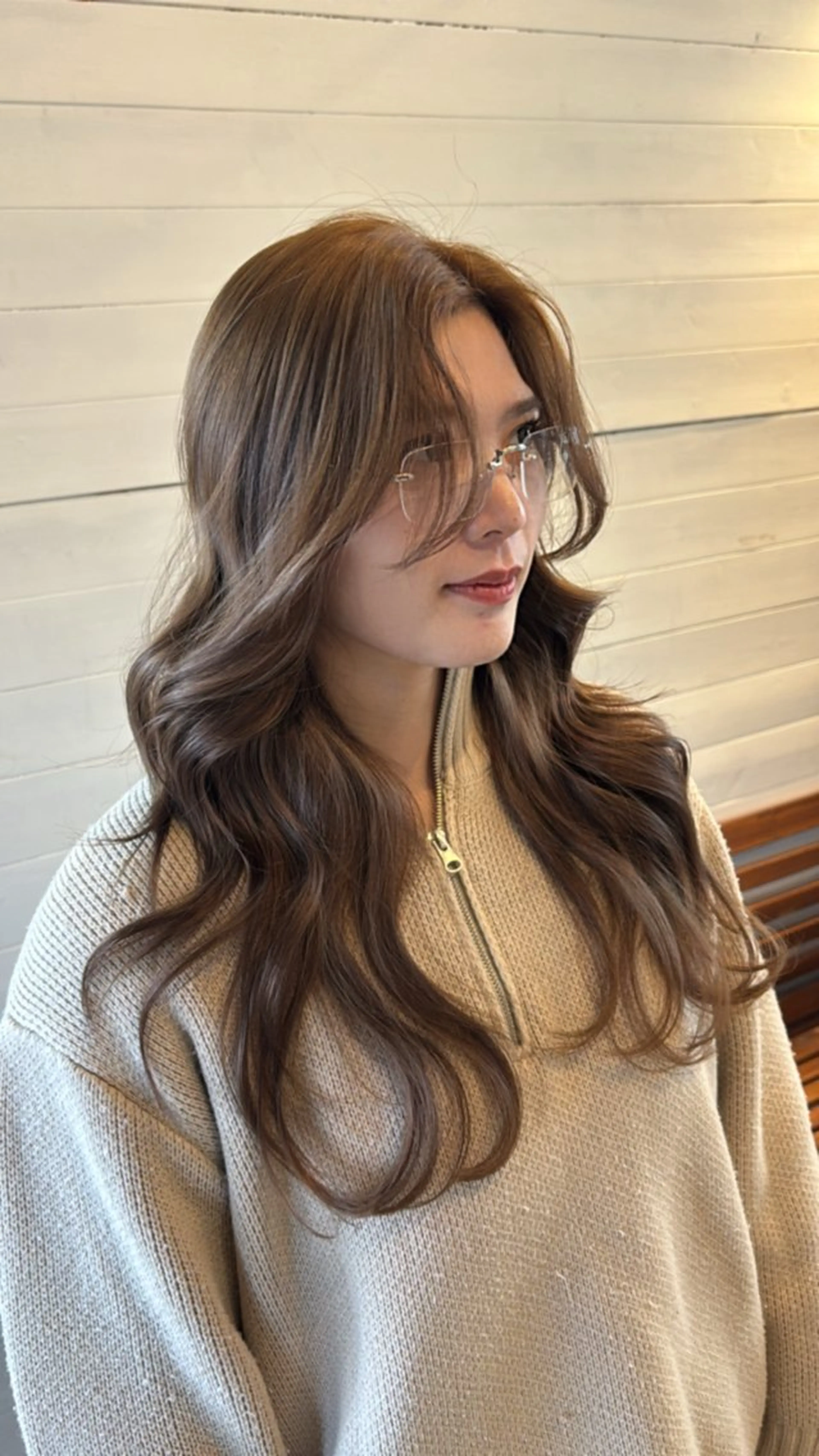 ロング 韓国風ヘア カット ヘアカラー 🩰nanaka 🩰のヘアスタイル