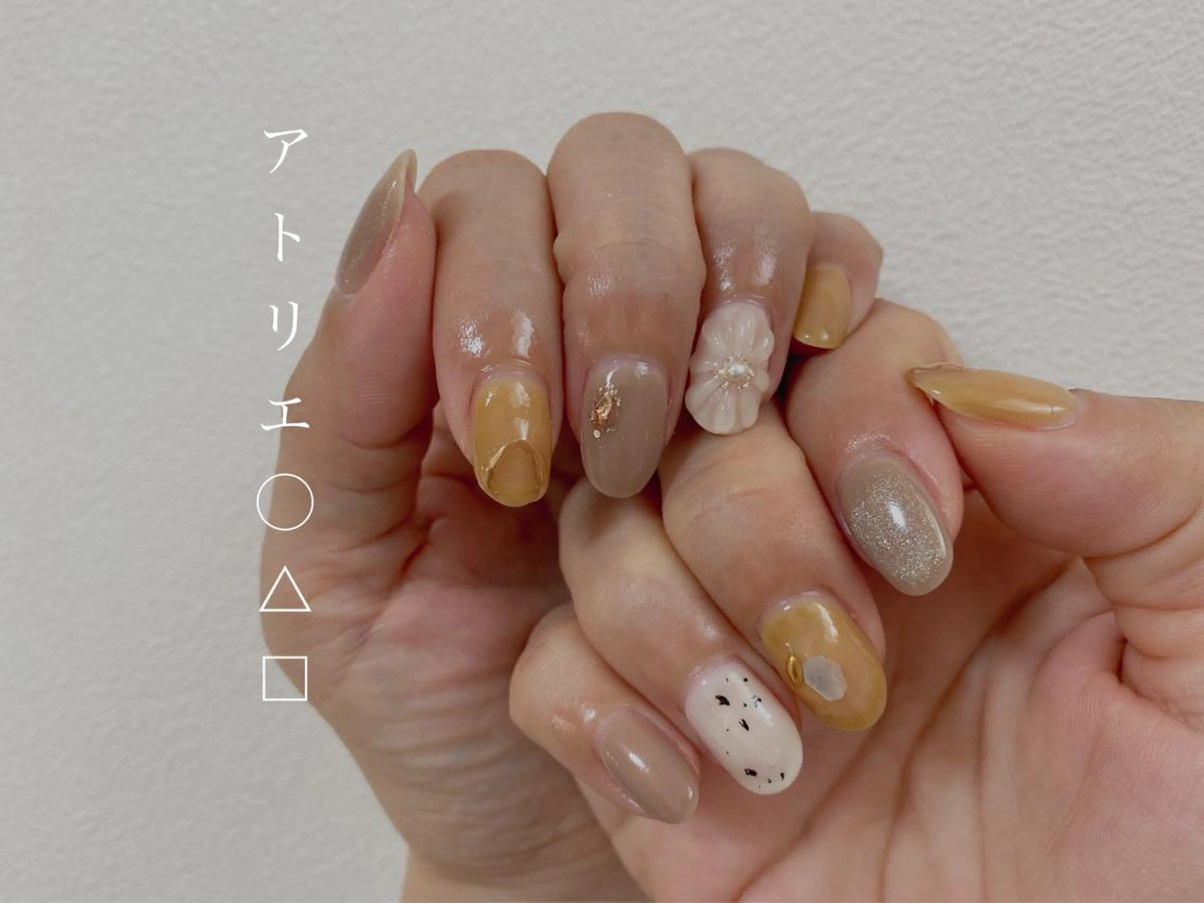 ネイル ニュアンスネイル ハンドネイル アトリエ ○△□のネイルデザイン