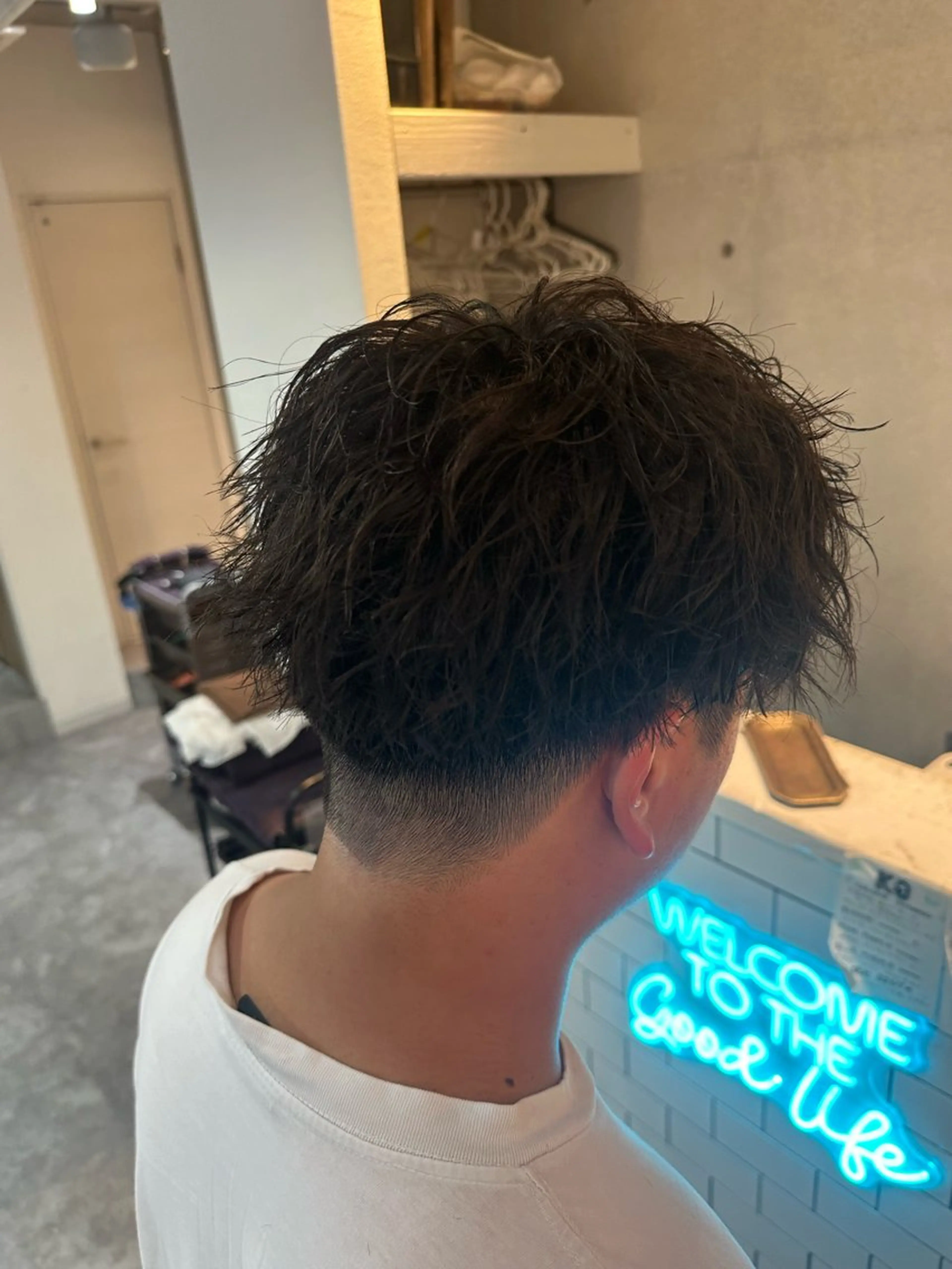 パーマ メンズ 波巻きパーマ カット パーマ 💎メンズカット ／フェザー／細野💎のヘアスタイル