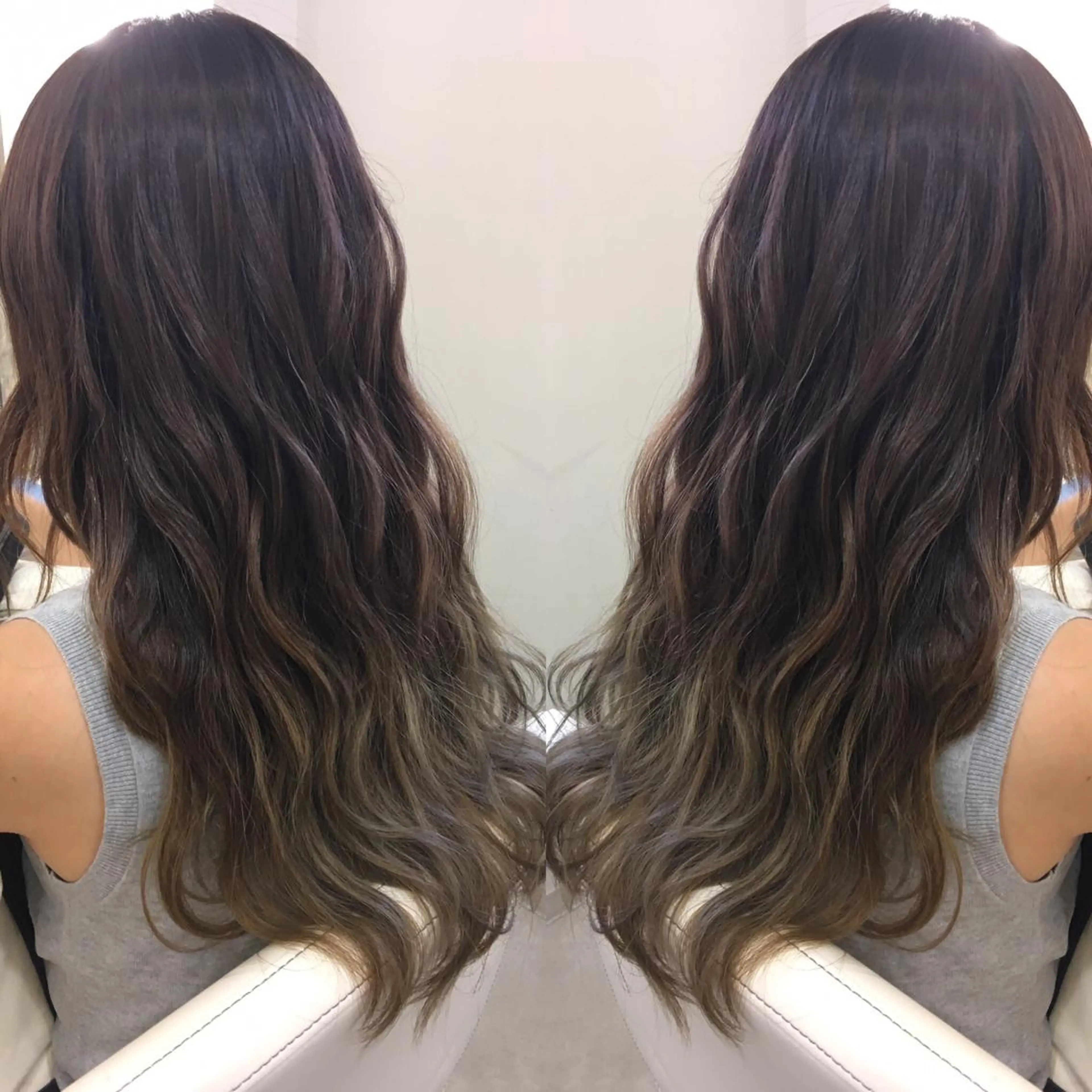 セミロング ロング カラー 髪質改善 中川　翔のヘアスタイル