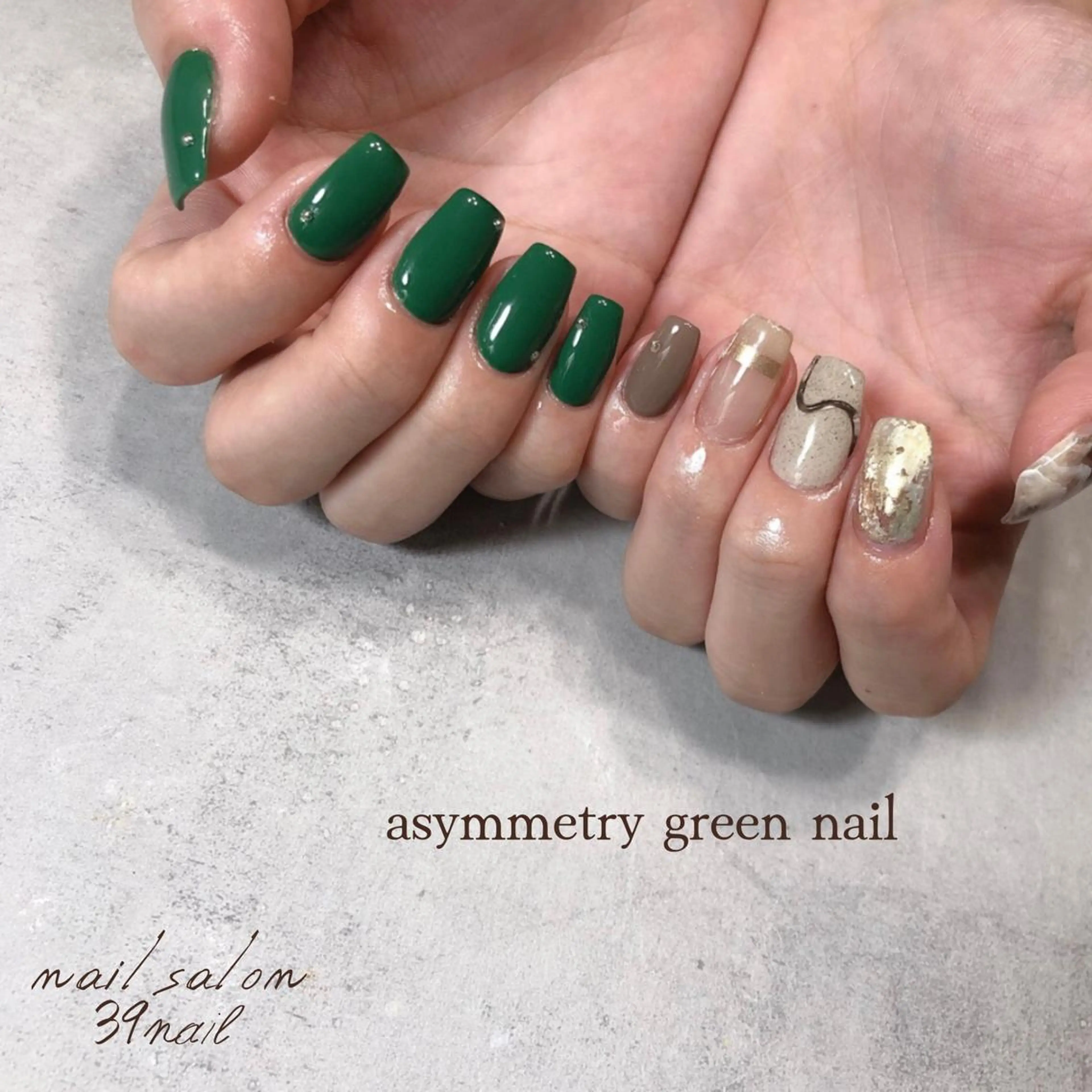 ミディアム ネイル ハンドネイル 京橋 【39nail】のネイルデザイン