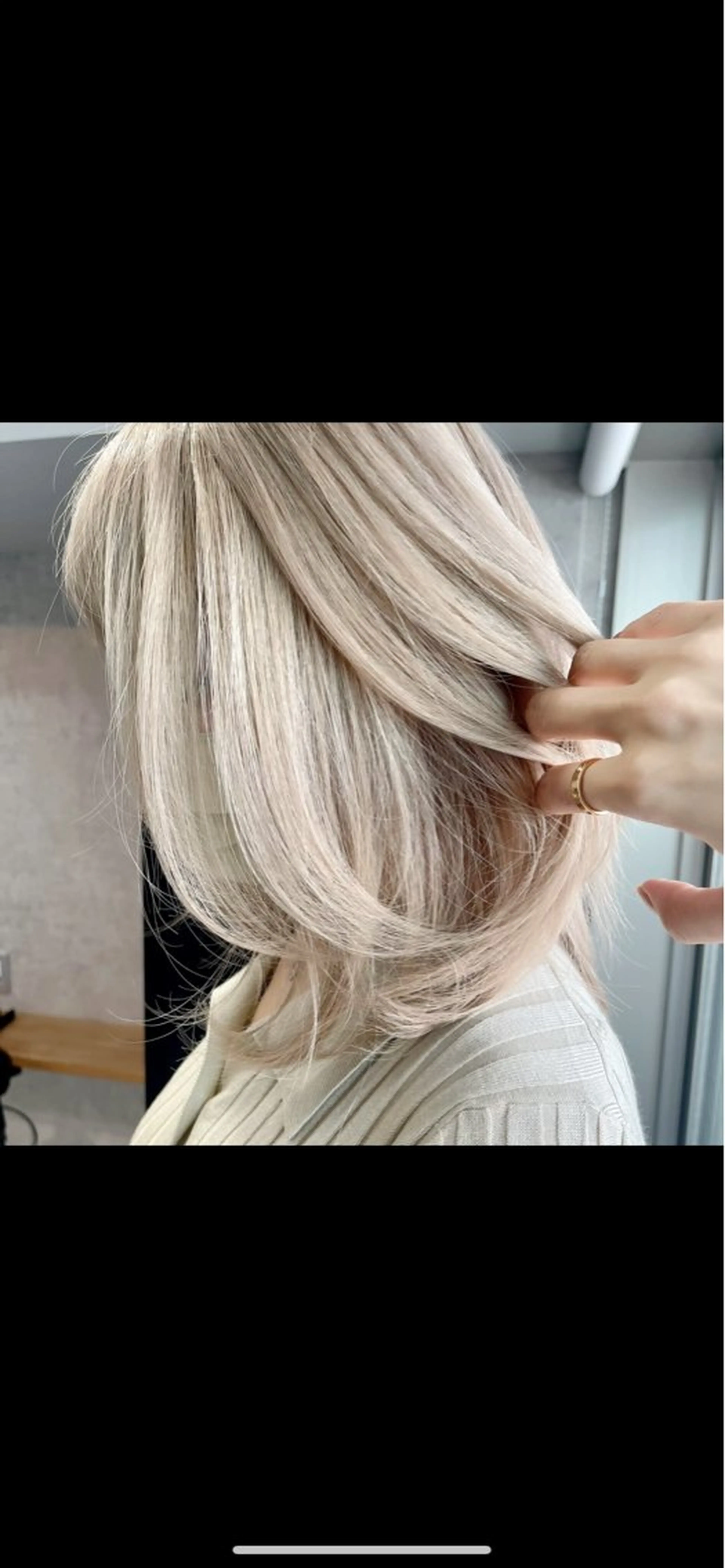 ミディアム カラー ベージュカラー ブリーチ ケアブリーチ ダブルカラー ホワイトベージュ ヘアカラー 松井那津子 /ハイライトブリーチのヘアスタイル