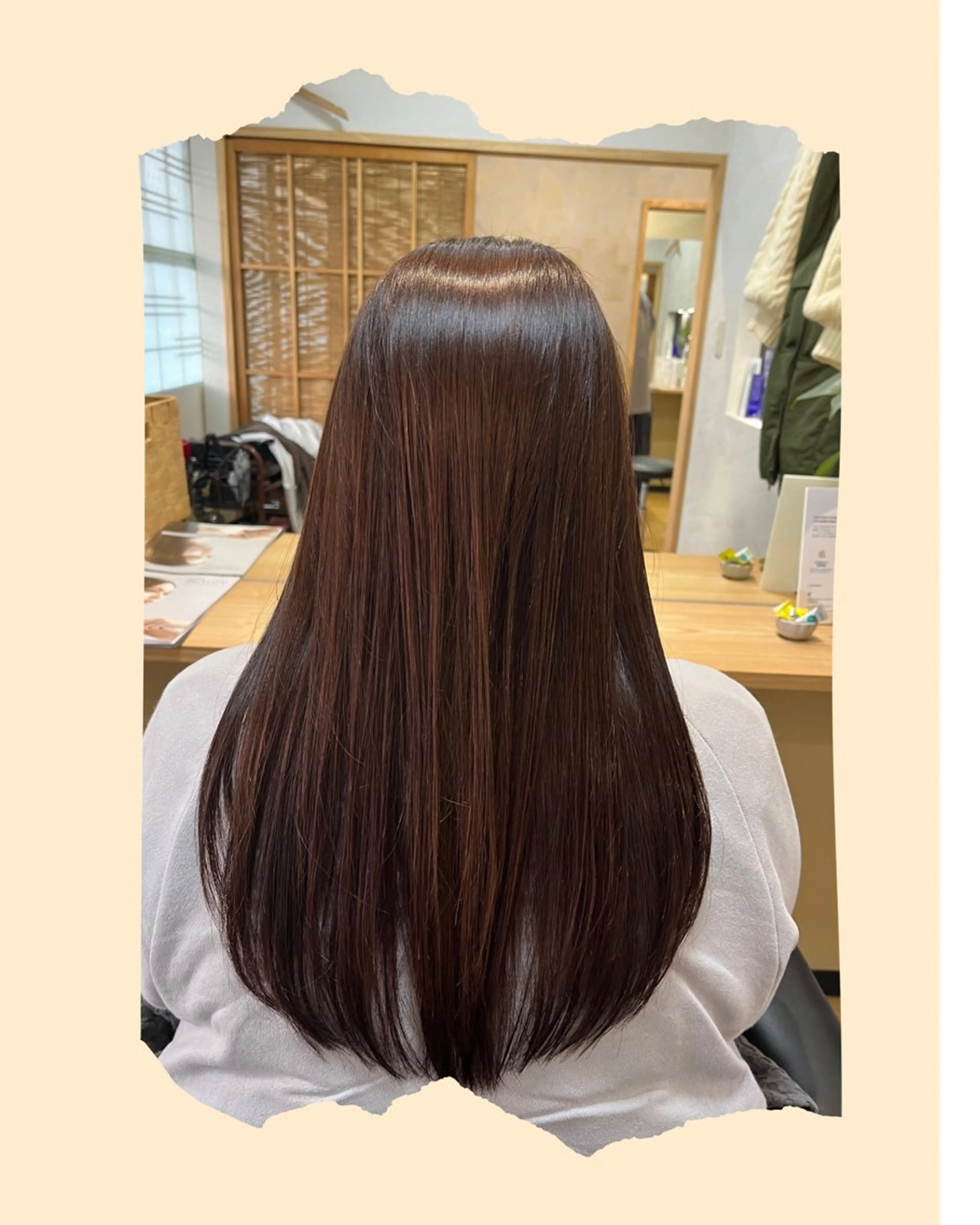 髪質改善トリートメント＋縮毛矯正＋メンテナンスカットの写真