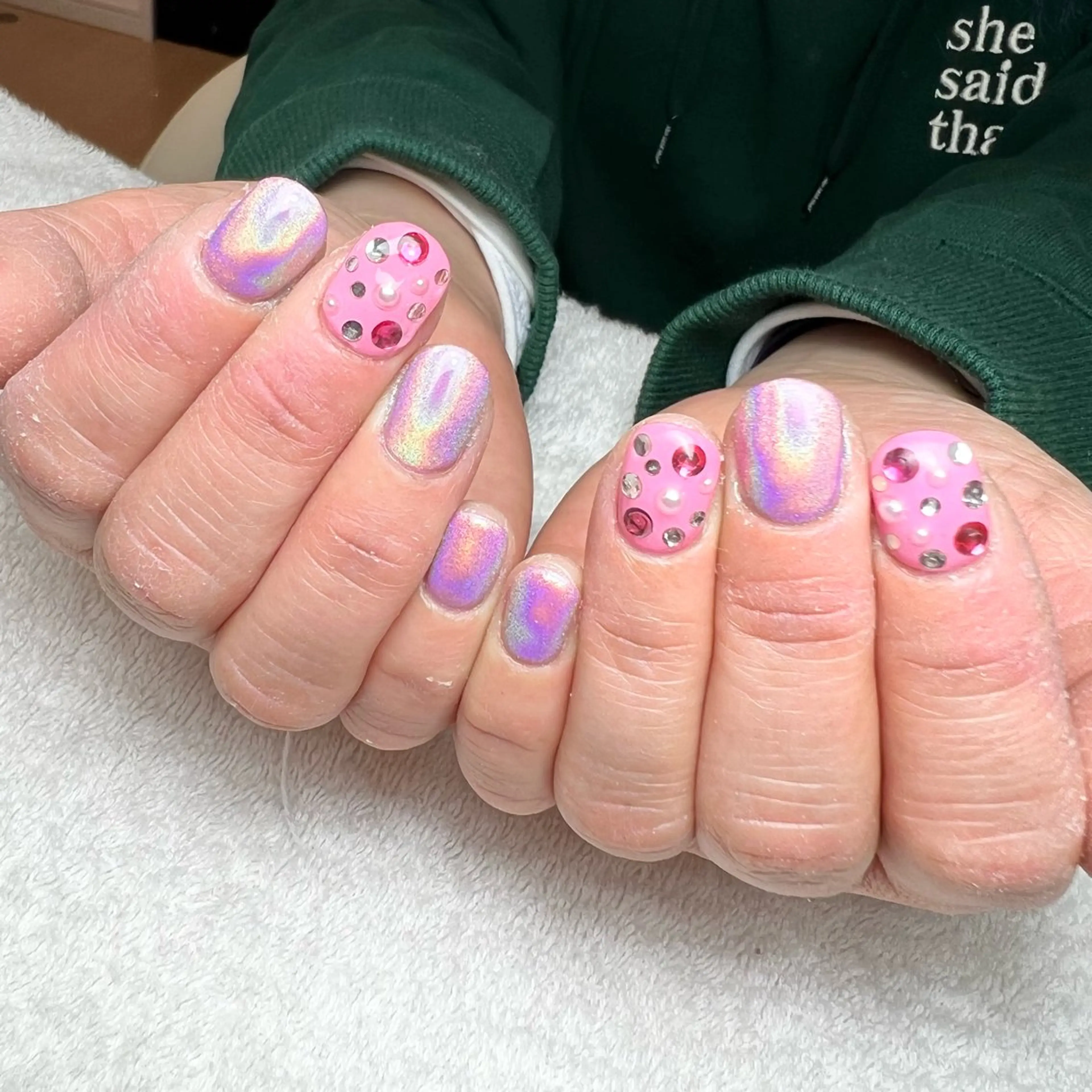 ネイル ピンク 夏ネイル ハンドネイル COCO+所属・COCO +のエステ・リラクイメージ