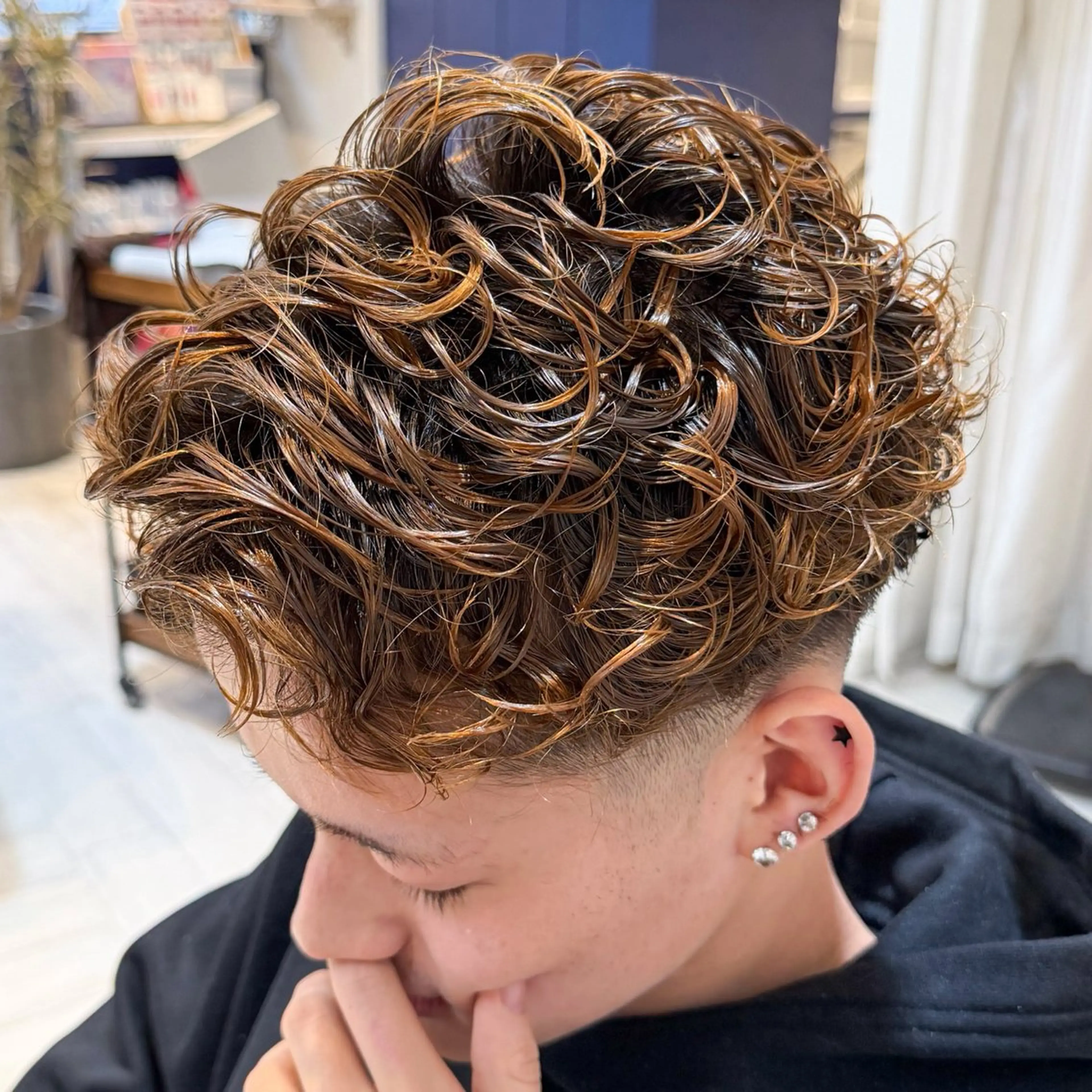 ショート パーマ メンズ メンズパーマ カット 吉田 新平のヘアスタイル