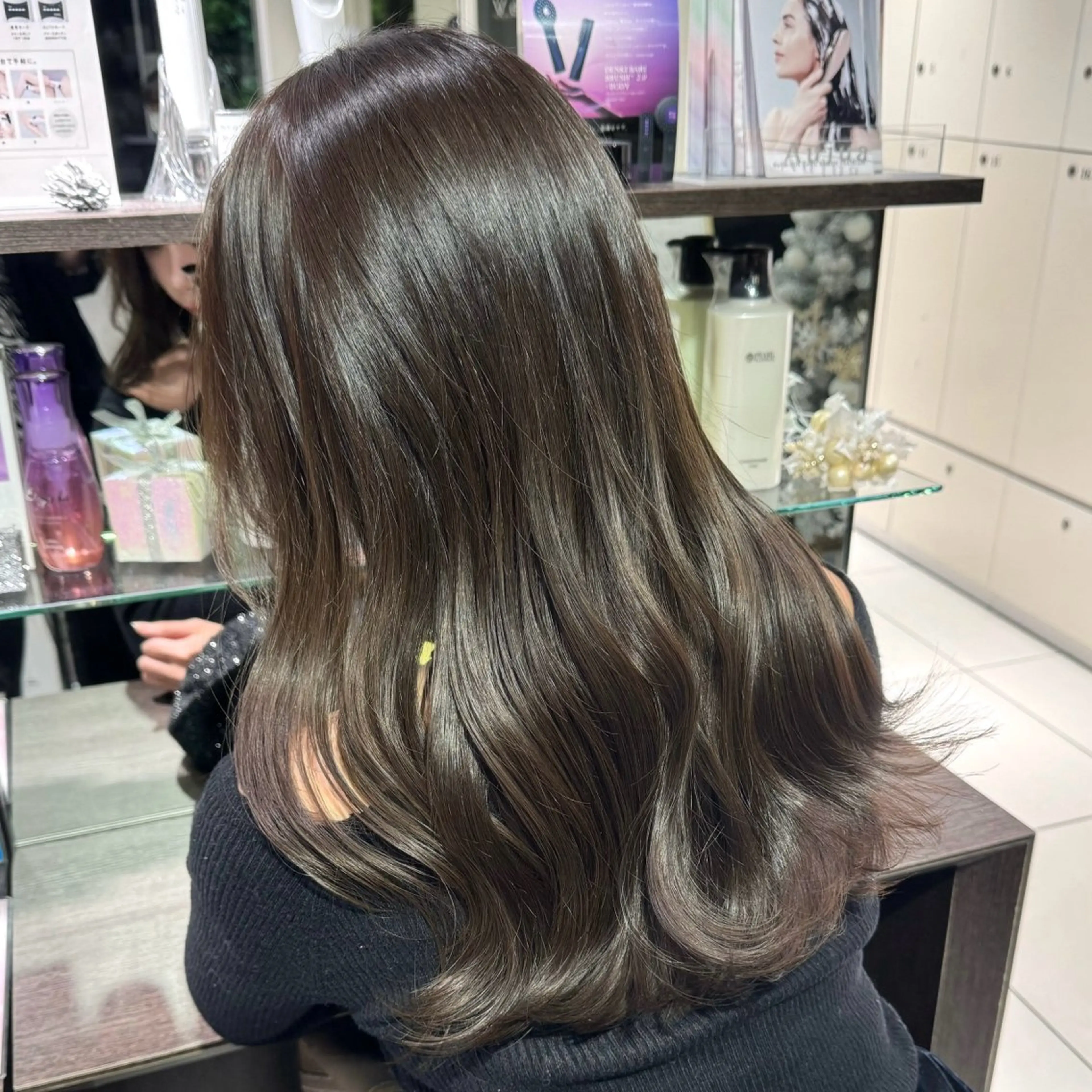 セミロング カラー ヘアアレンジ ブリーチなしカラー /ベージュ/安形翔のヘアスタイル