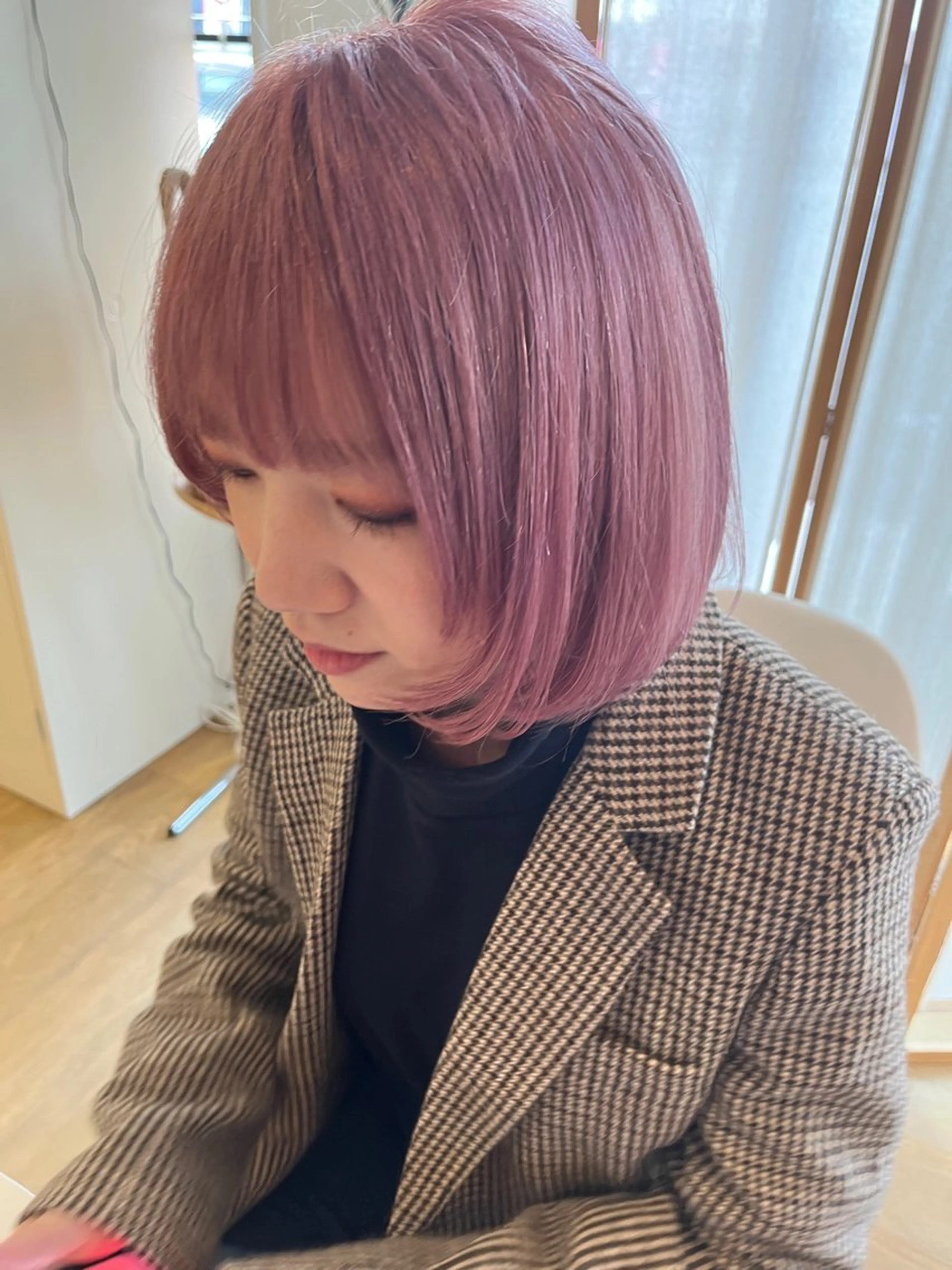 セミロング カラー 工藤 惇のヘアスタイル