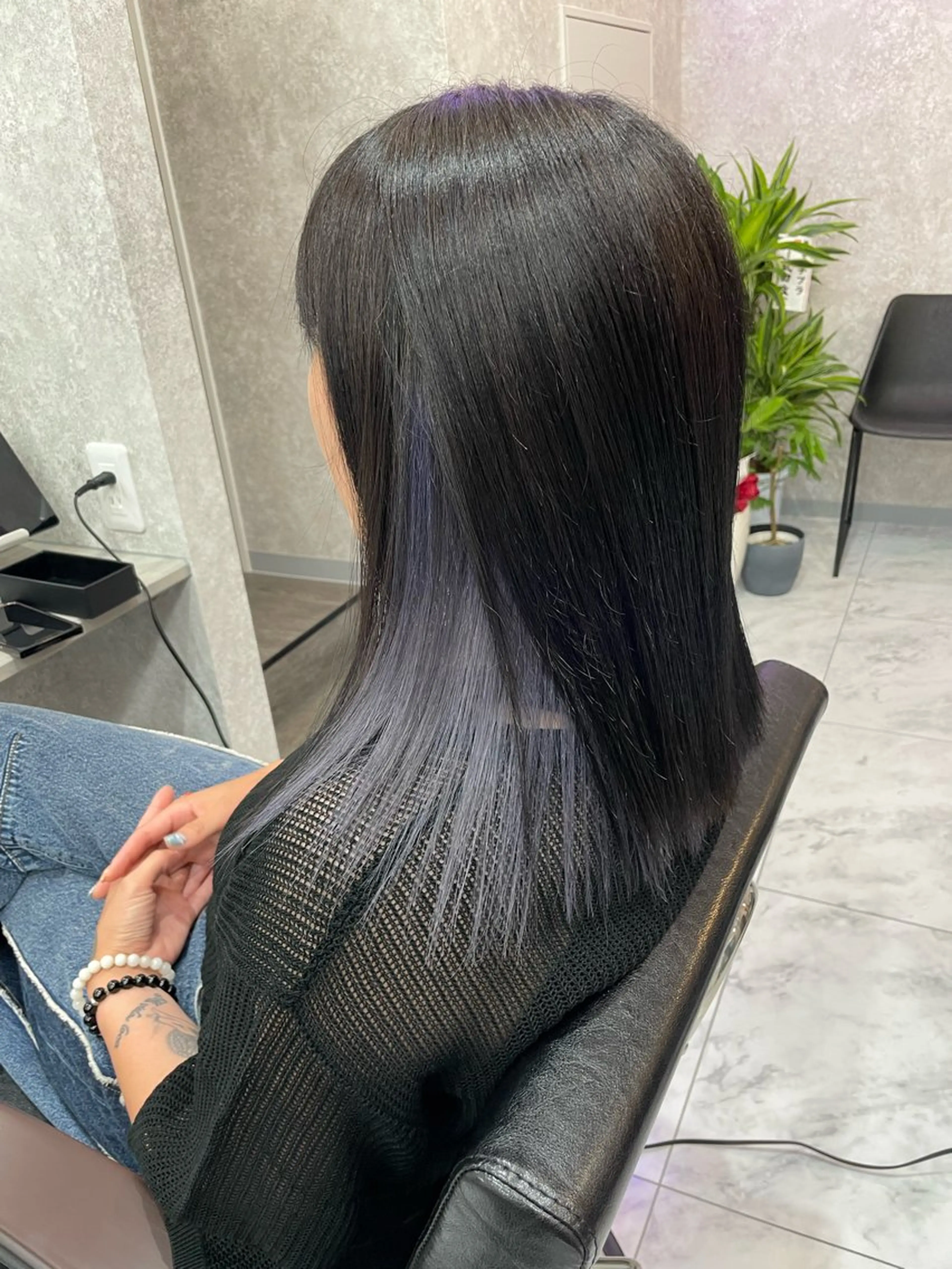 ミディアム 🦋ハイトーン🦋 石山 希理🦋のヘアスタイル