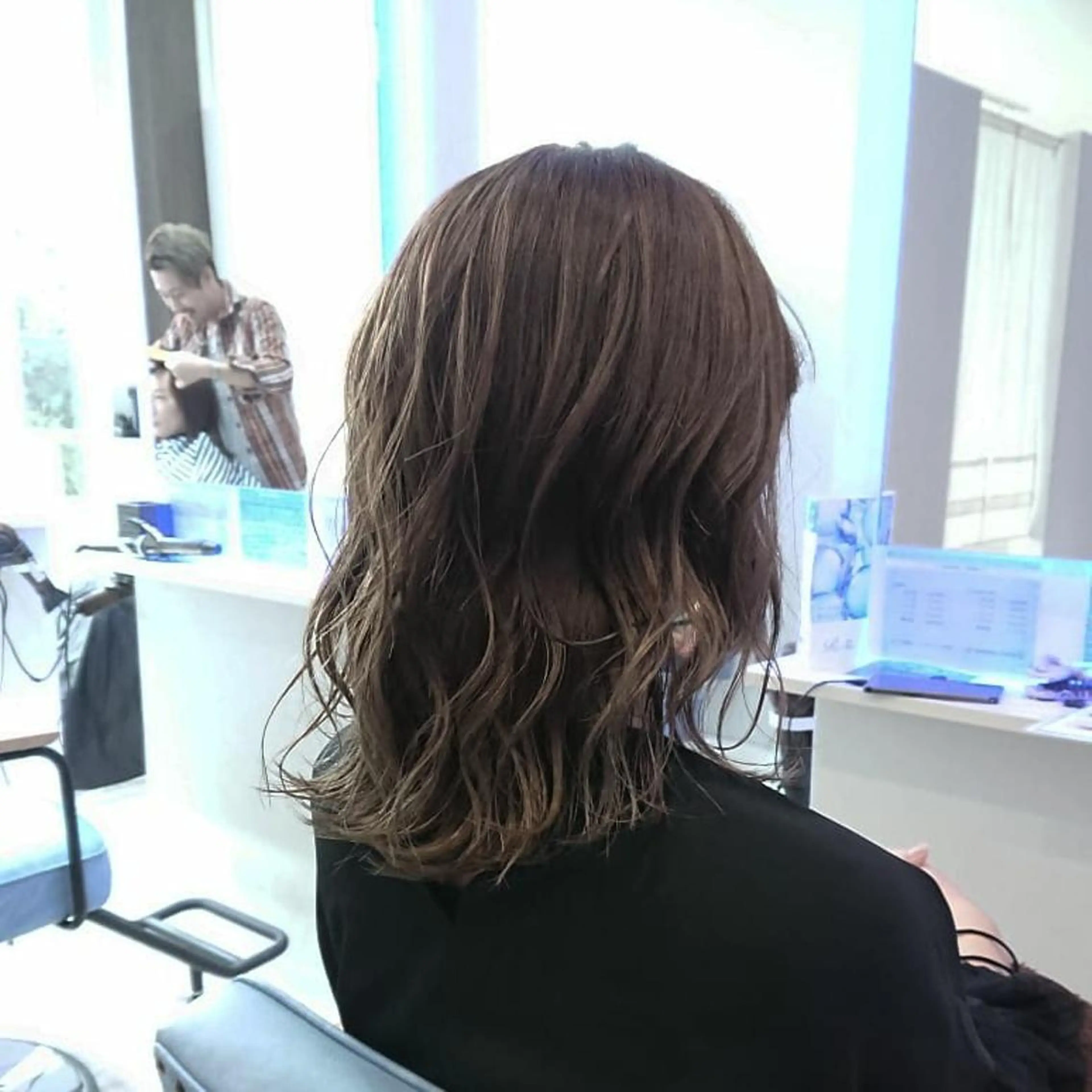 ミディアム カラー ヘアアレンジ 小林 伸行のヘアスタイル