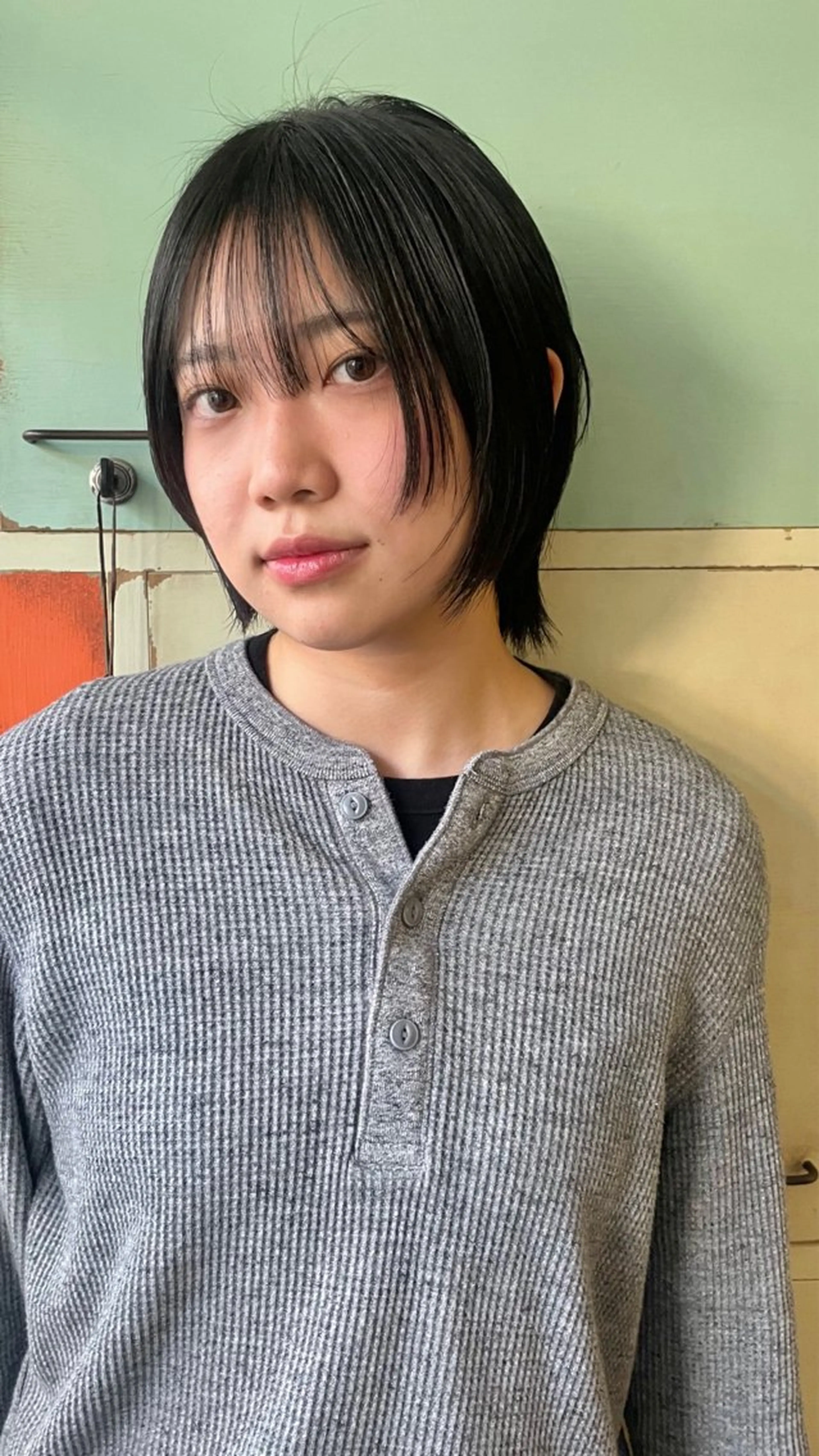 ショート カラー ショートレイヤー レイヤーカット ショートヘア カット ヘアカラー sourire  西大分所属・Sourire西大分 ☘️いけだ　あおいのヘアスタイル