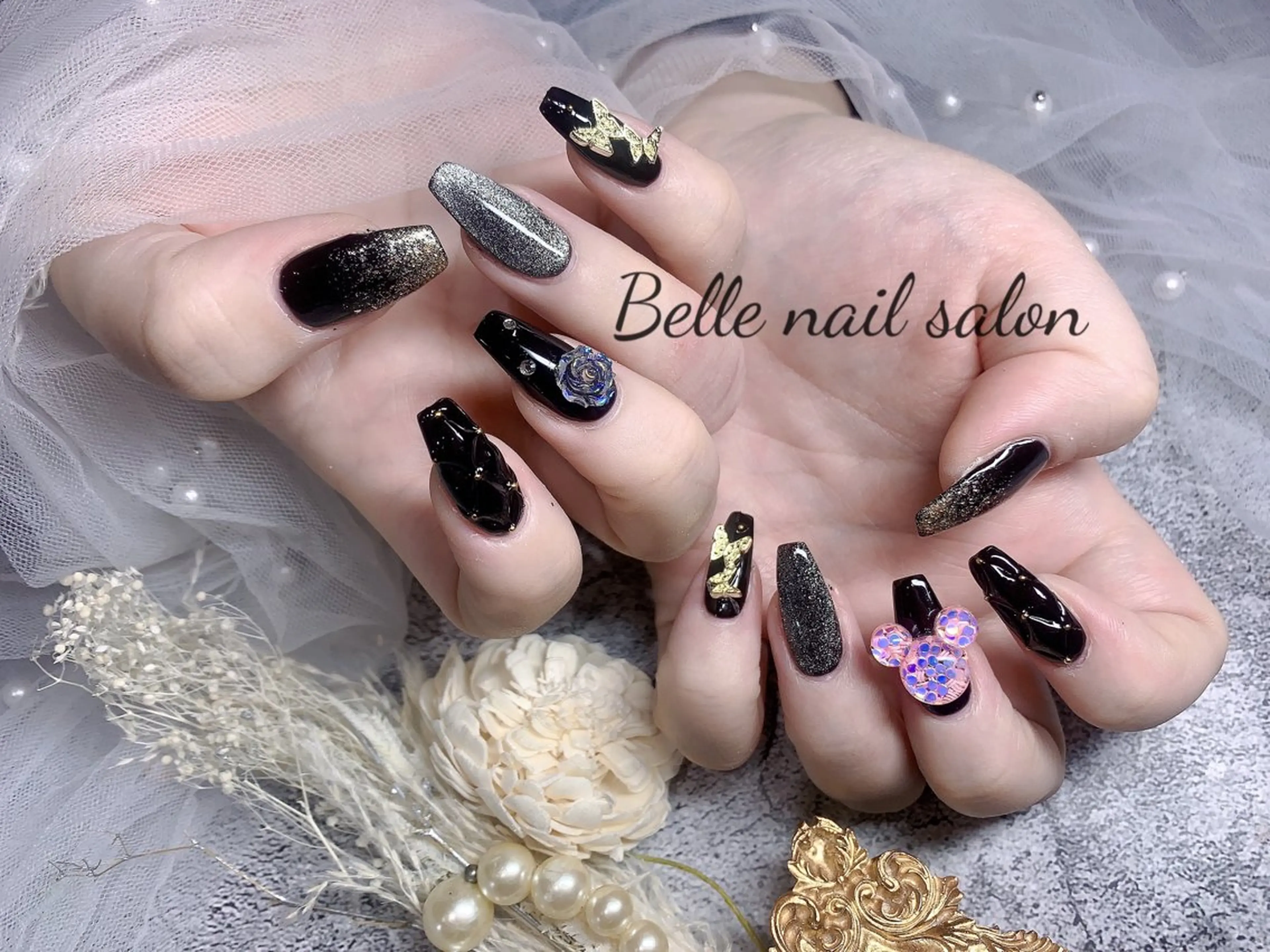 ネイル 長さ出し スカルプネイル Belle nail salon 新小岩のネイルデザイン