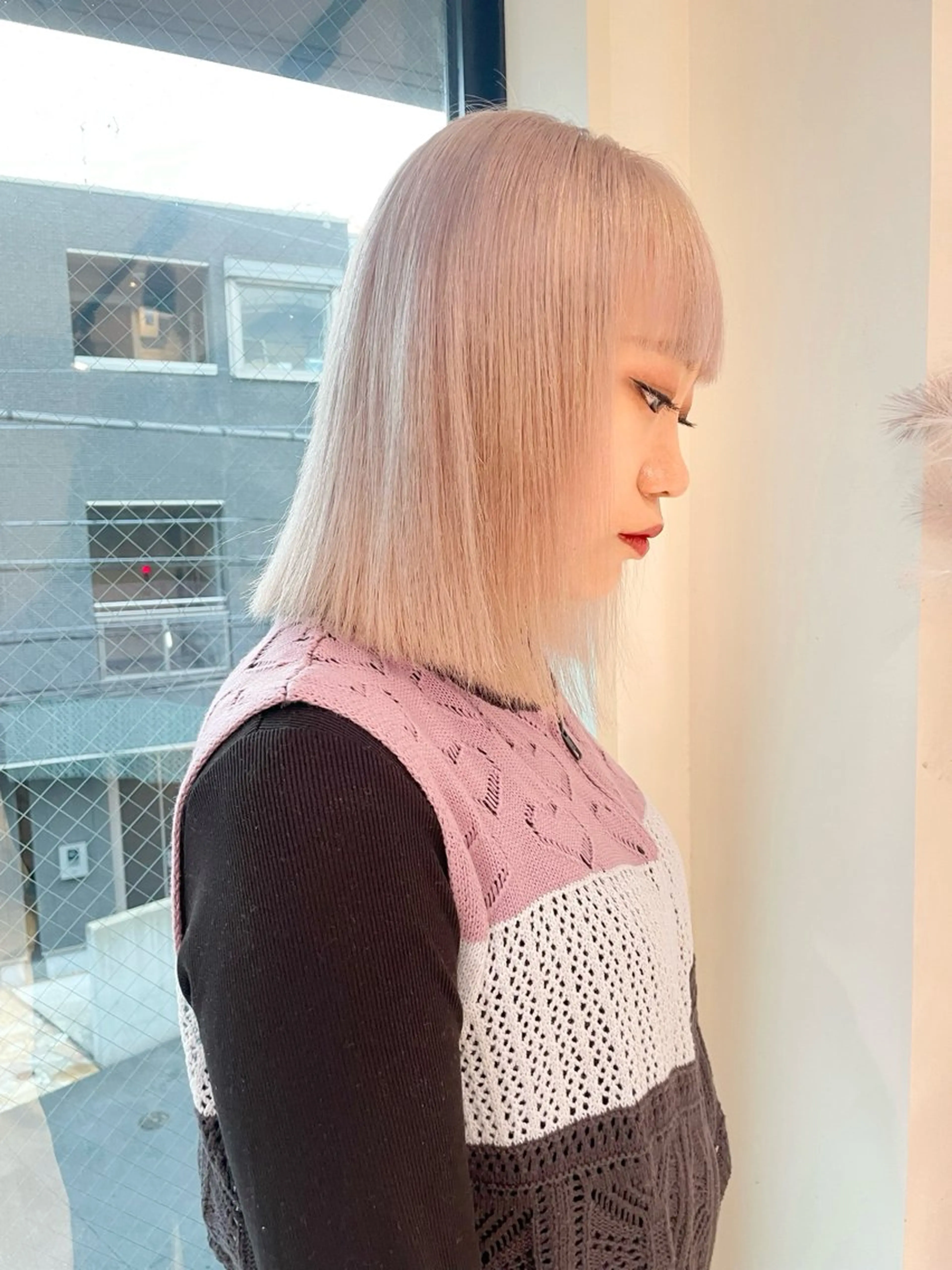 ミディアム GO TODAY SHAiRE SALON 原宿本店所属・REINA/ブリーチ /ハイトーン/原宿のヘアスタイル