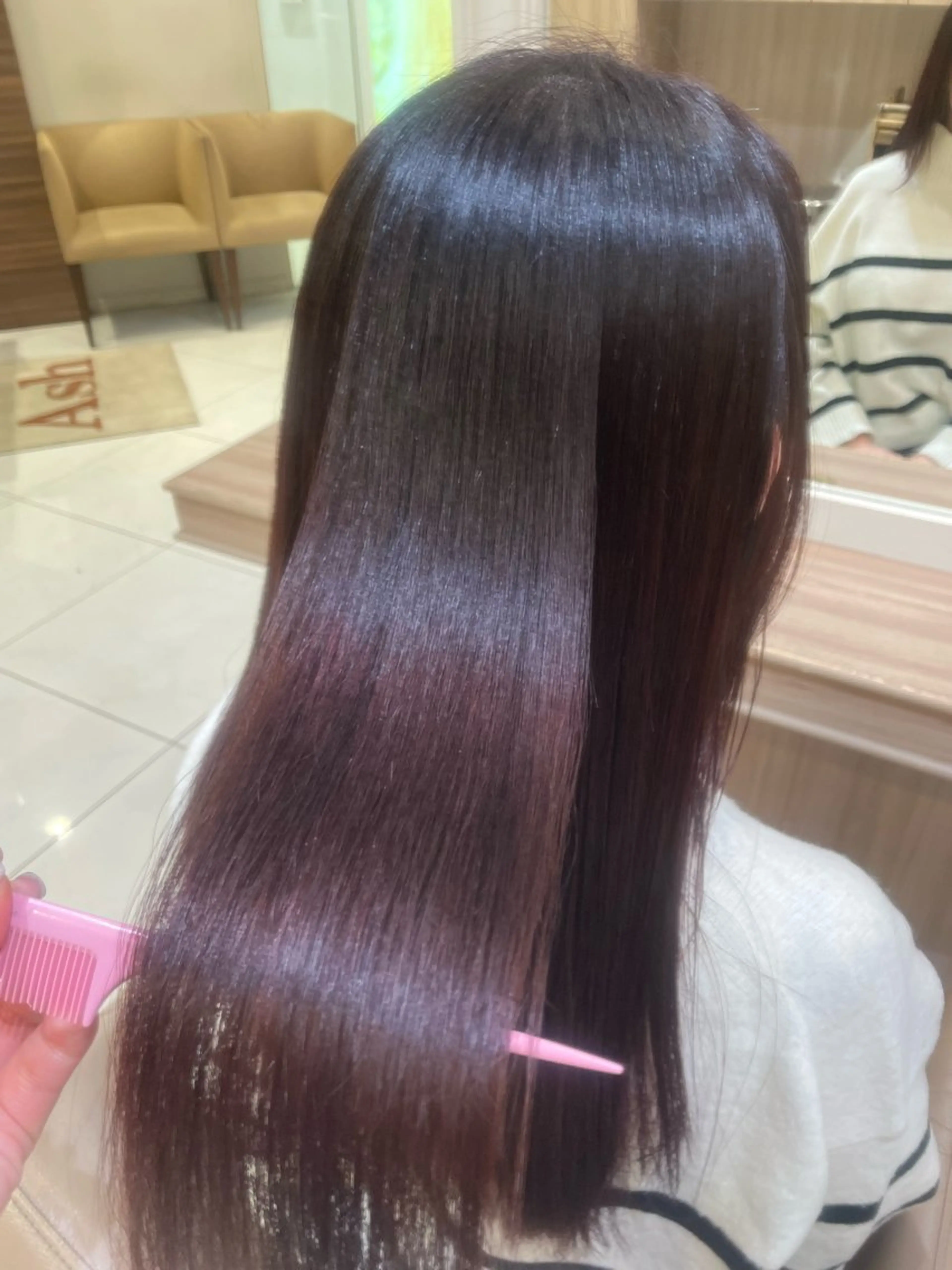 ロング カラー パーマ カット ヘアカラー 縮毛矯正 韓国ヘアメイク🎀/ 縮毛矯正✨山本媛香のヘアスタイル