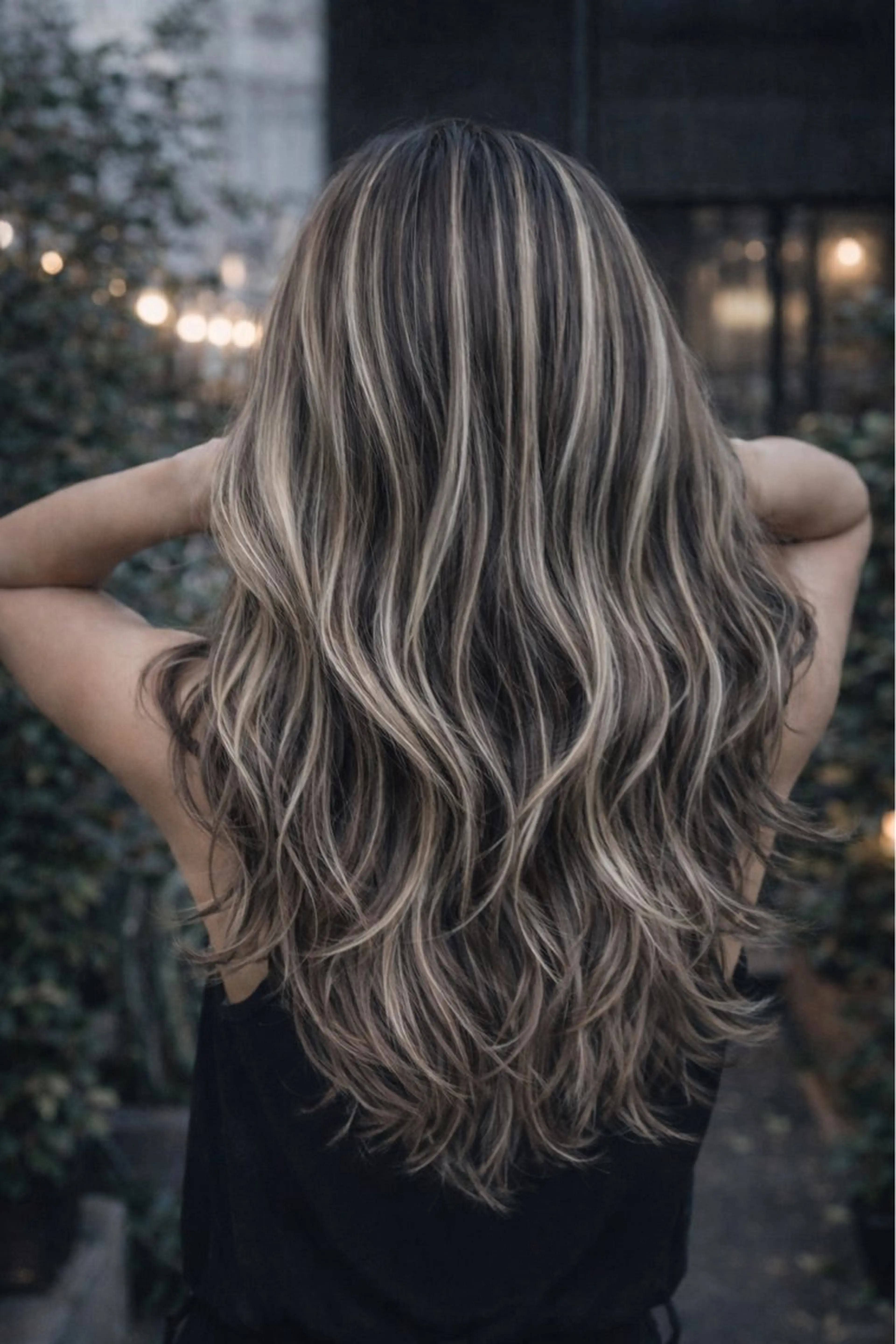 セミロング カラー ハイライトカラー ハイライト カット ヘアカラー トリートメント ヘアセット LAS 代表 ナガカワ コウヘイのヘアスタイル