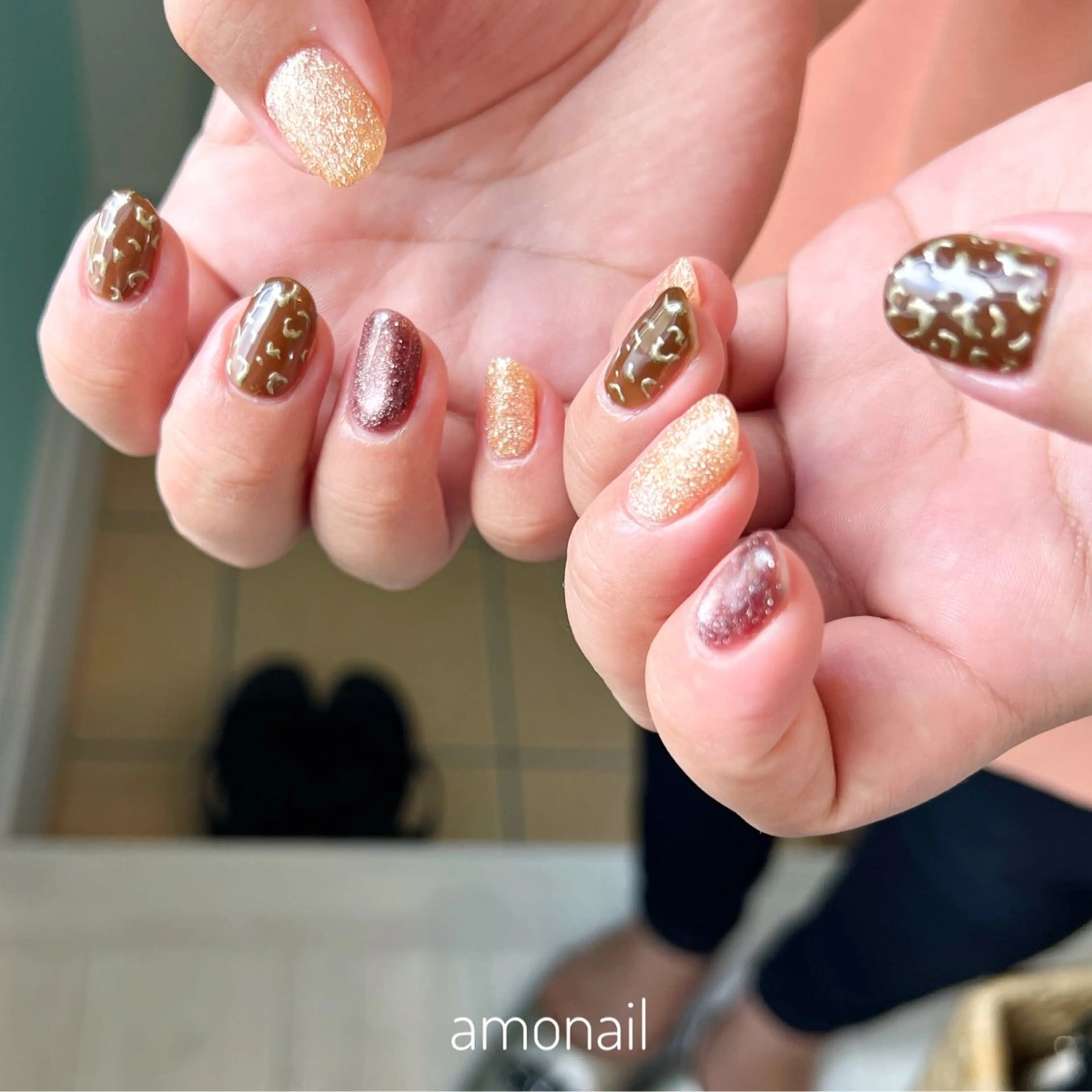 ネイル グリーン ハンドネイル 唐笠 祥子のその他イメージ