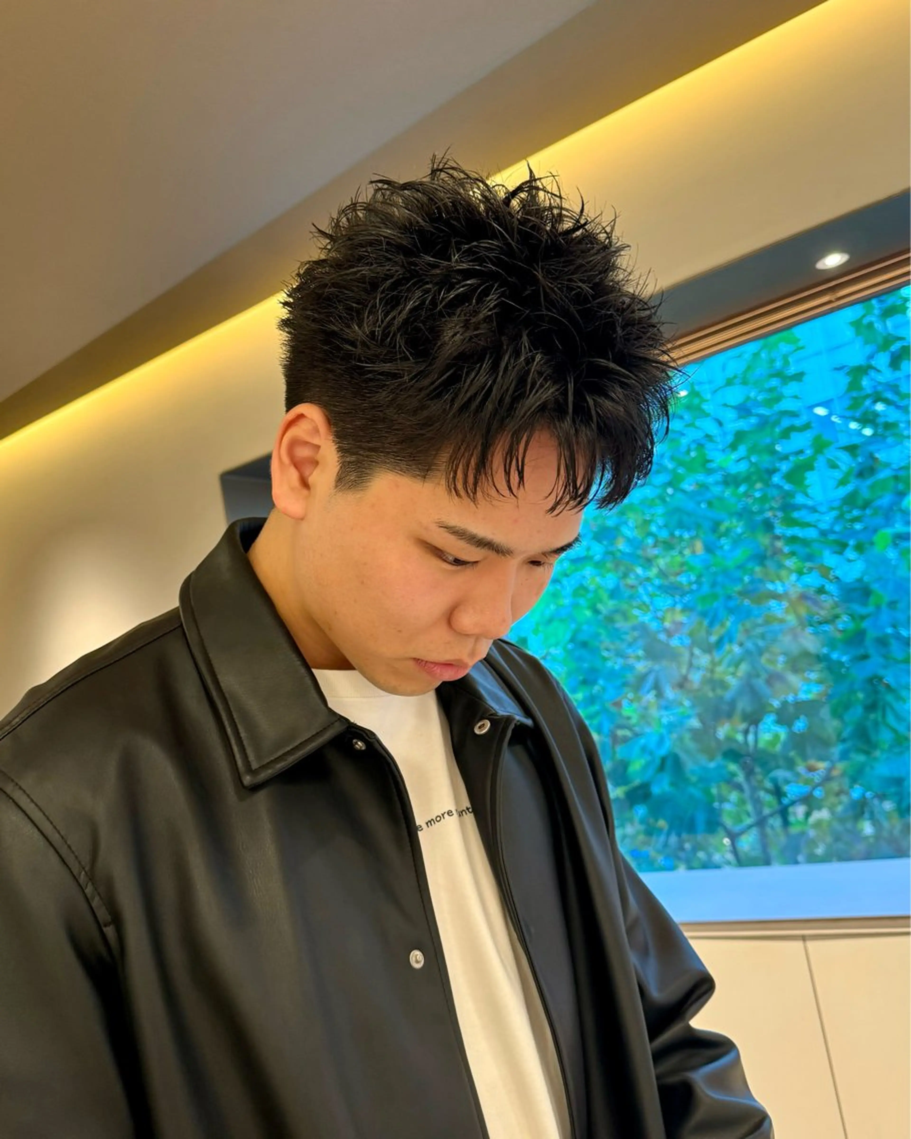 メンズ スパイキーショート カット パーマ スパイキーショート 大人パーマ 丸山のヘアスタイル