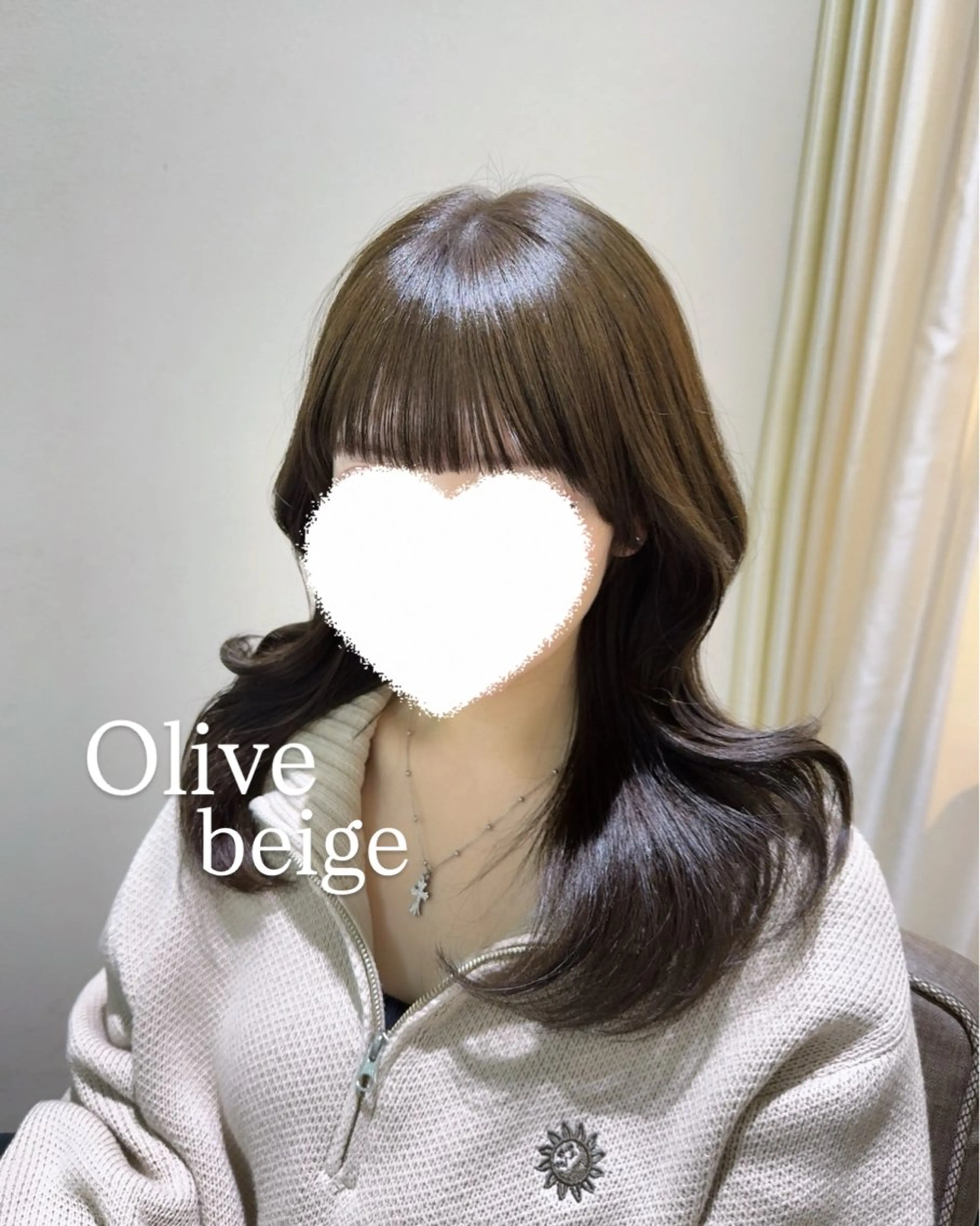 ロング カット ヘアカラー 顔まわり🎀ピンク 💖ゆうなのヘアスタイル