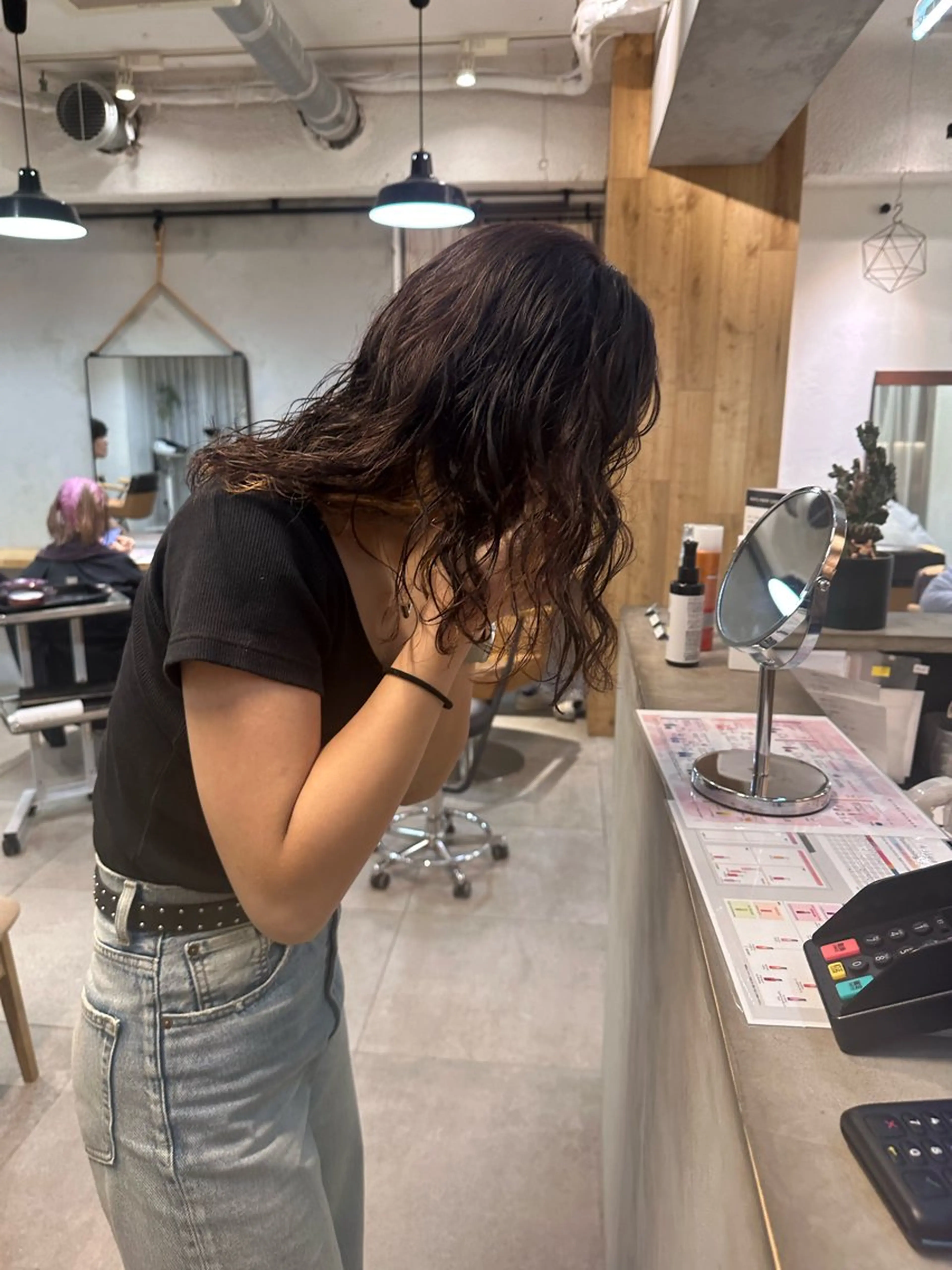 ミディアム パーマ カット パーマ REINA☁️透明感 カラー/ぷつっと♡のヘアスタイル