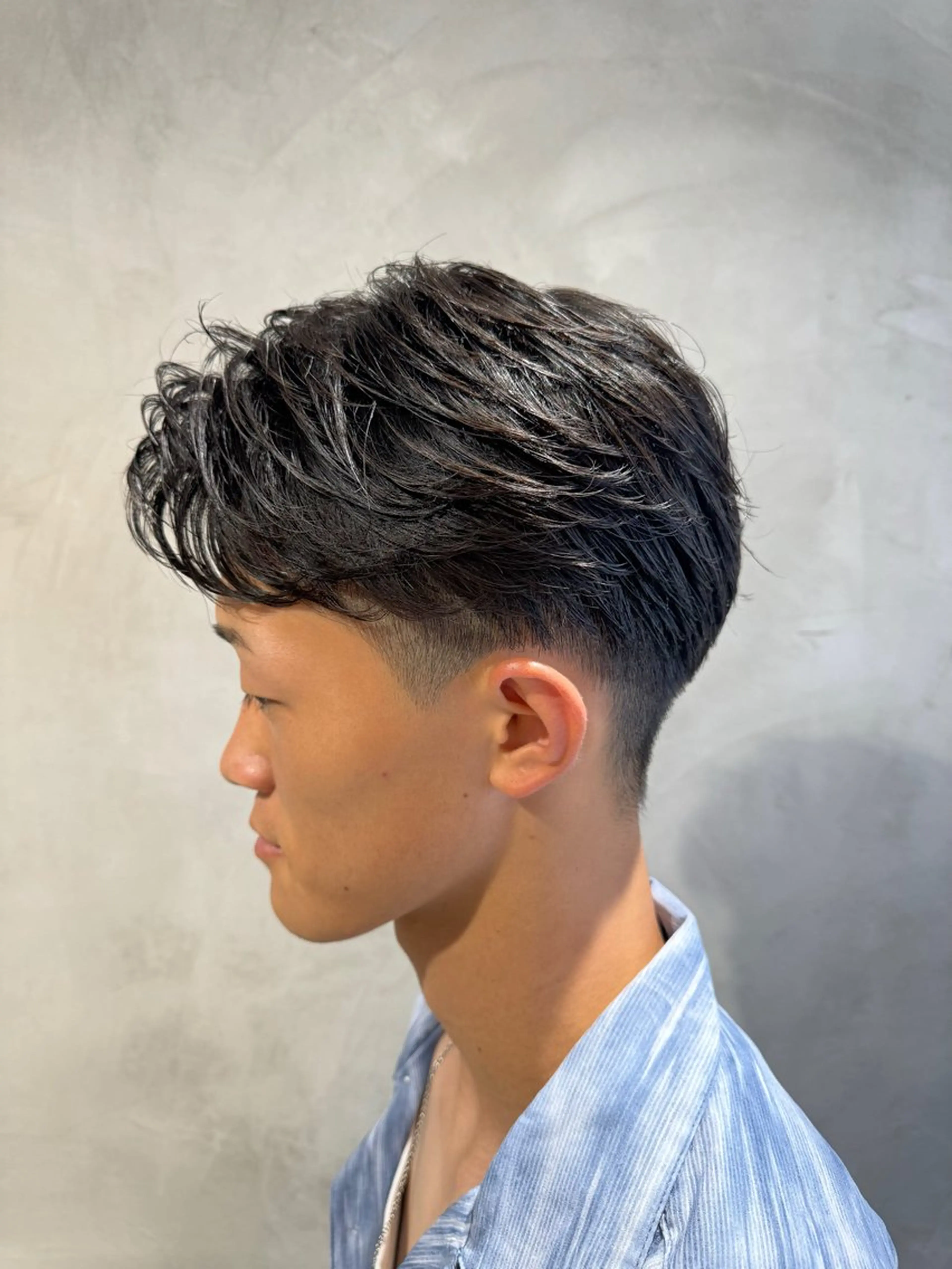 ショート パーマ メンズ センターパート メンズパーマ ニュアンスパーマ nico TOKYO 横浜所属・横浜/レイヤー/ カネコのヘアスタイル