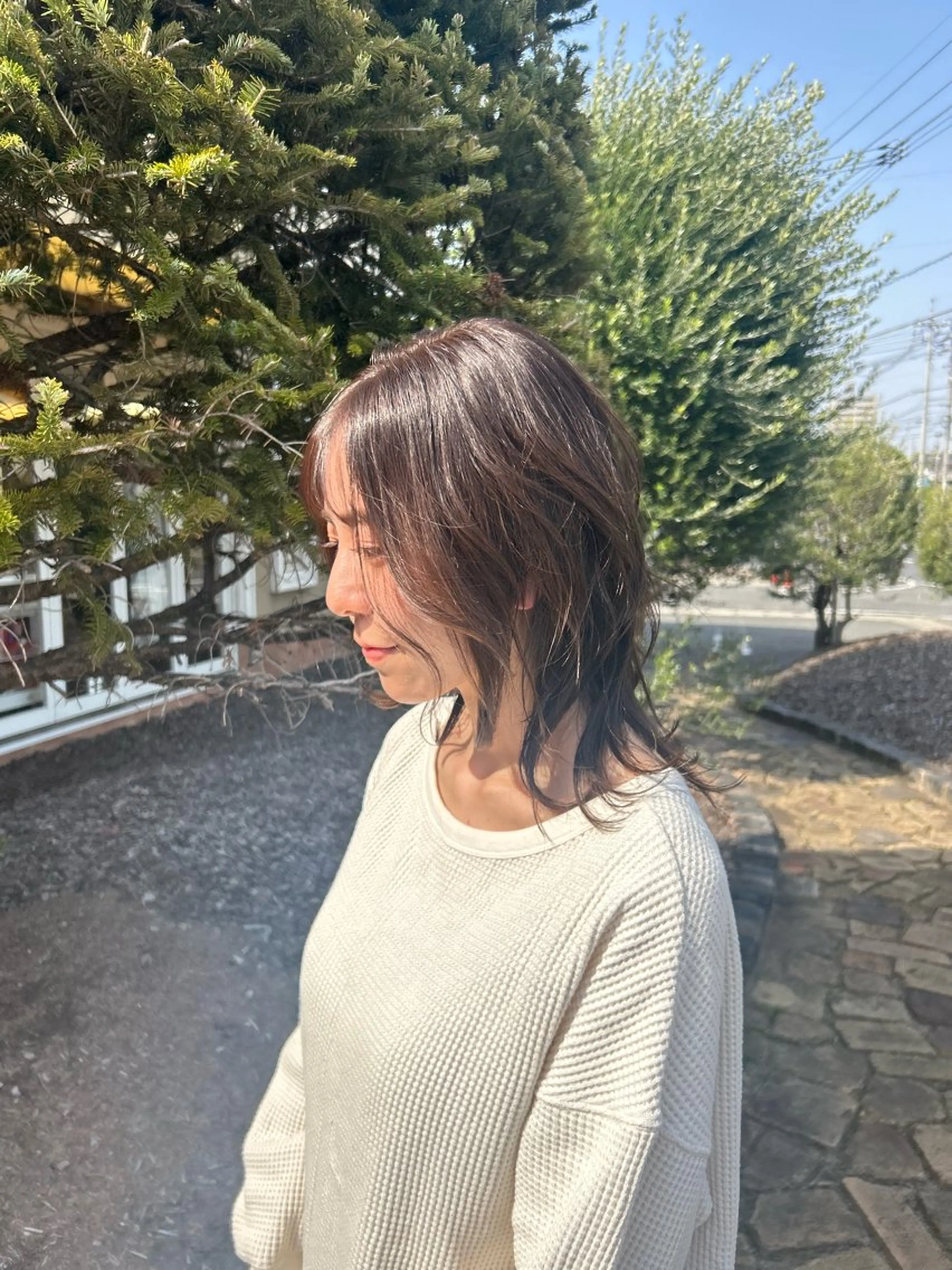 ミディアム カット ヘアカラー Flat /rina🧸のヘアスタイル