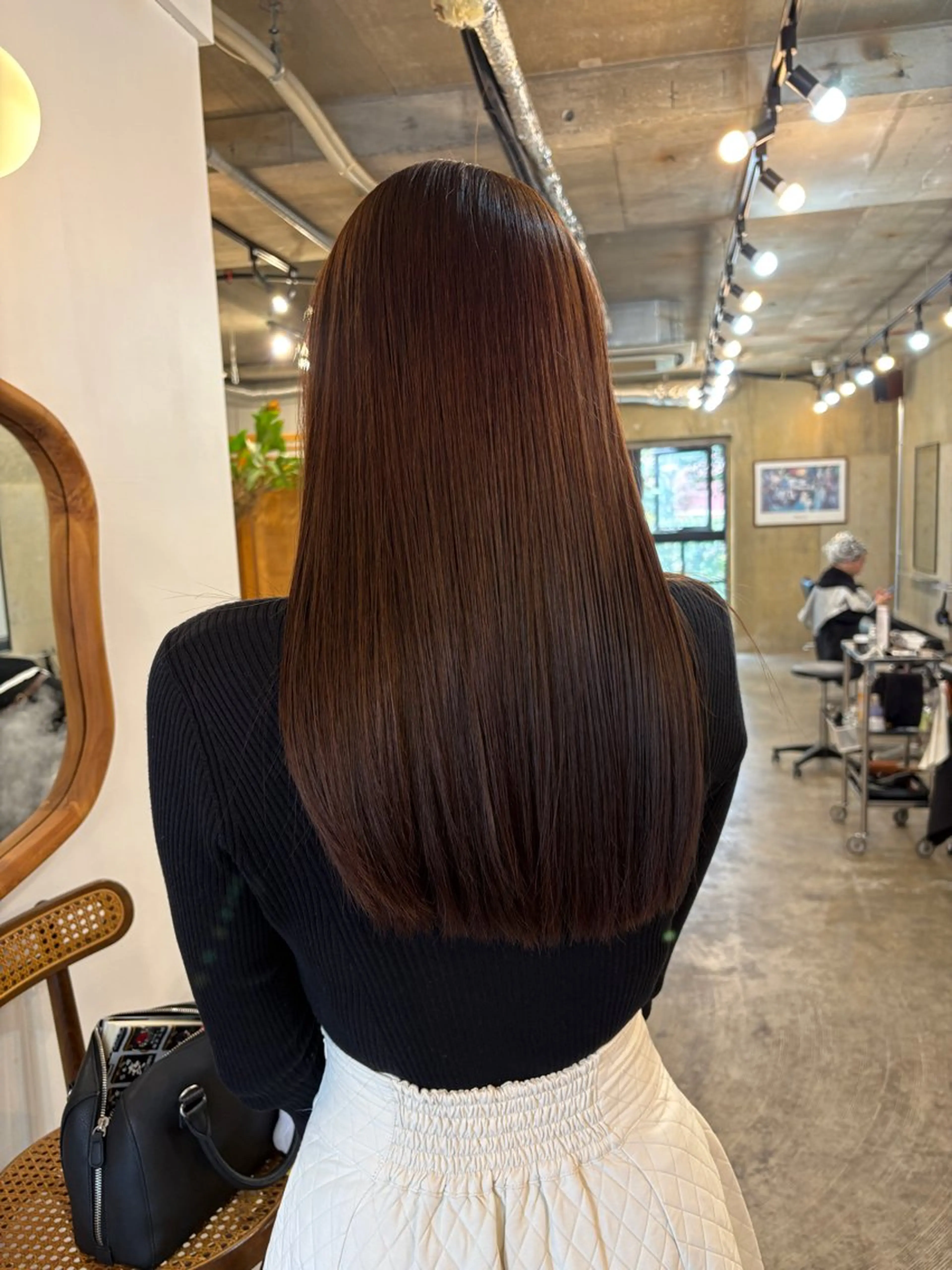 ミディアム 縮毛矯正 柳瀬 和香奈のヘアスタイル