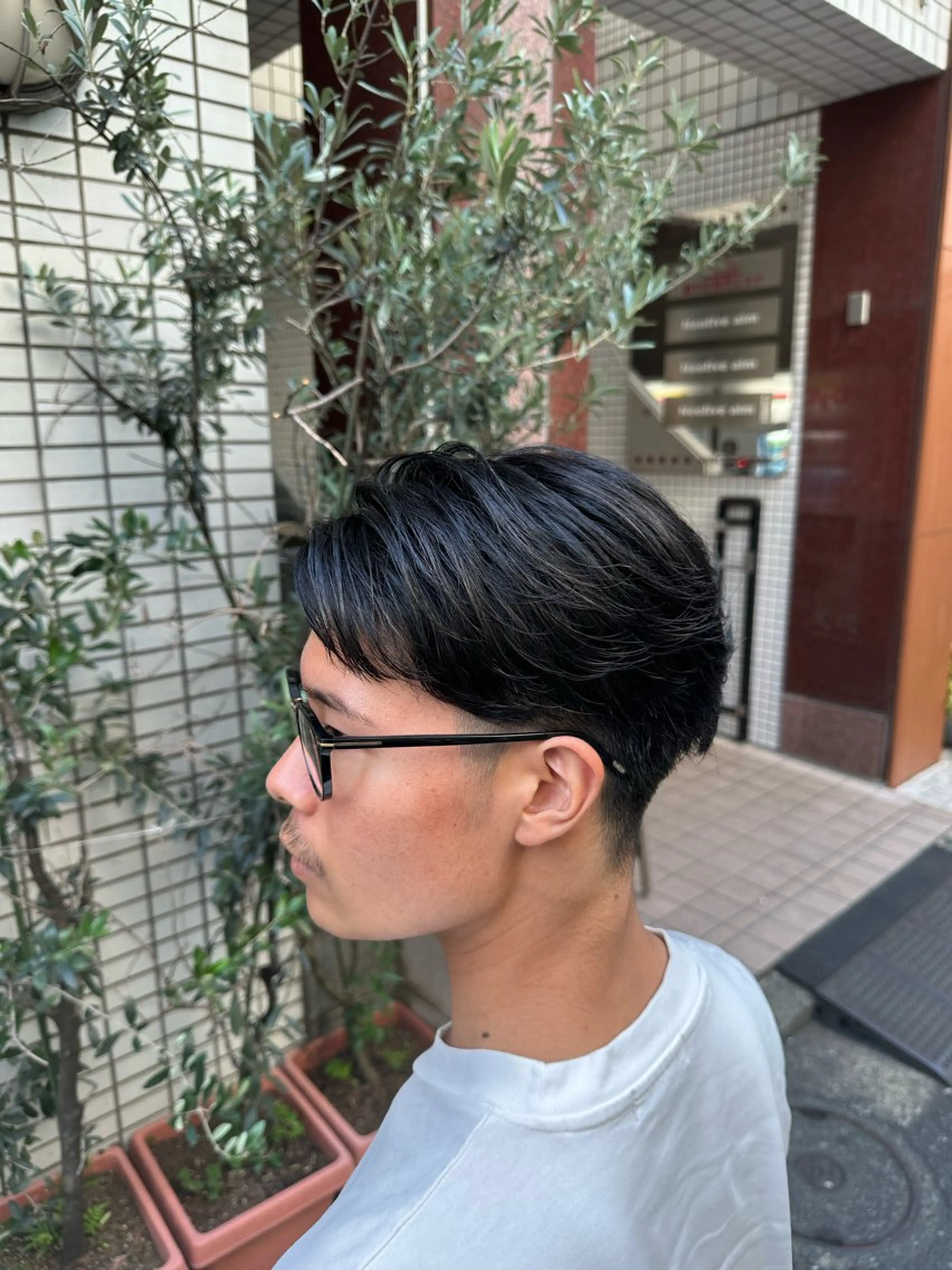 メンズ センターパート 横浜/カット/ パーマ/shuのヘアスタイル