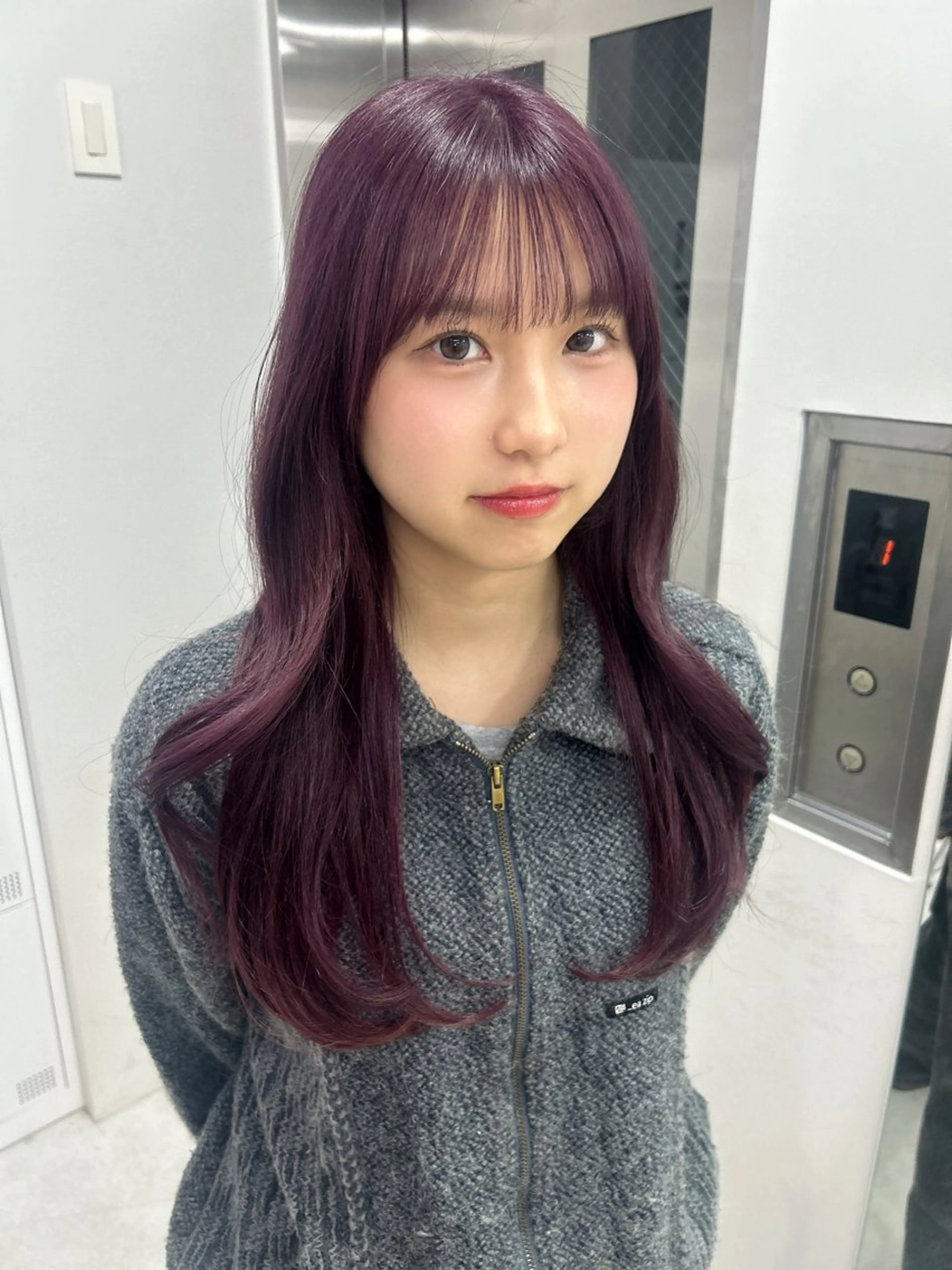 ロング カラー ヘアアレンジ Beleza原宿所属・MOMO艶髪 🩵モテカラーのヘアスタイル