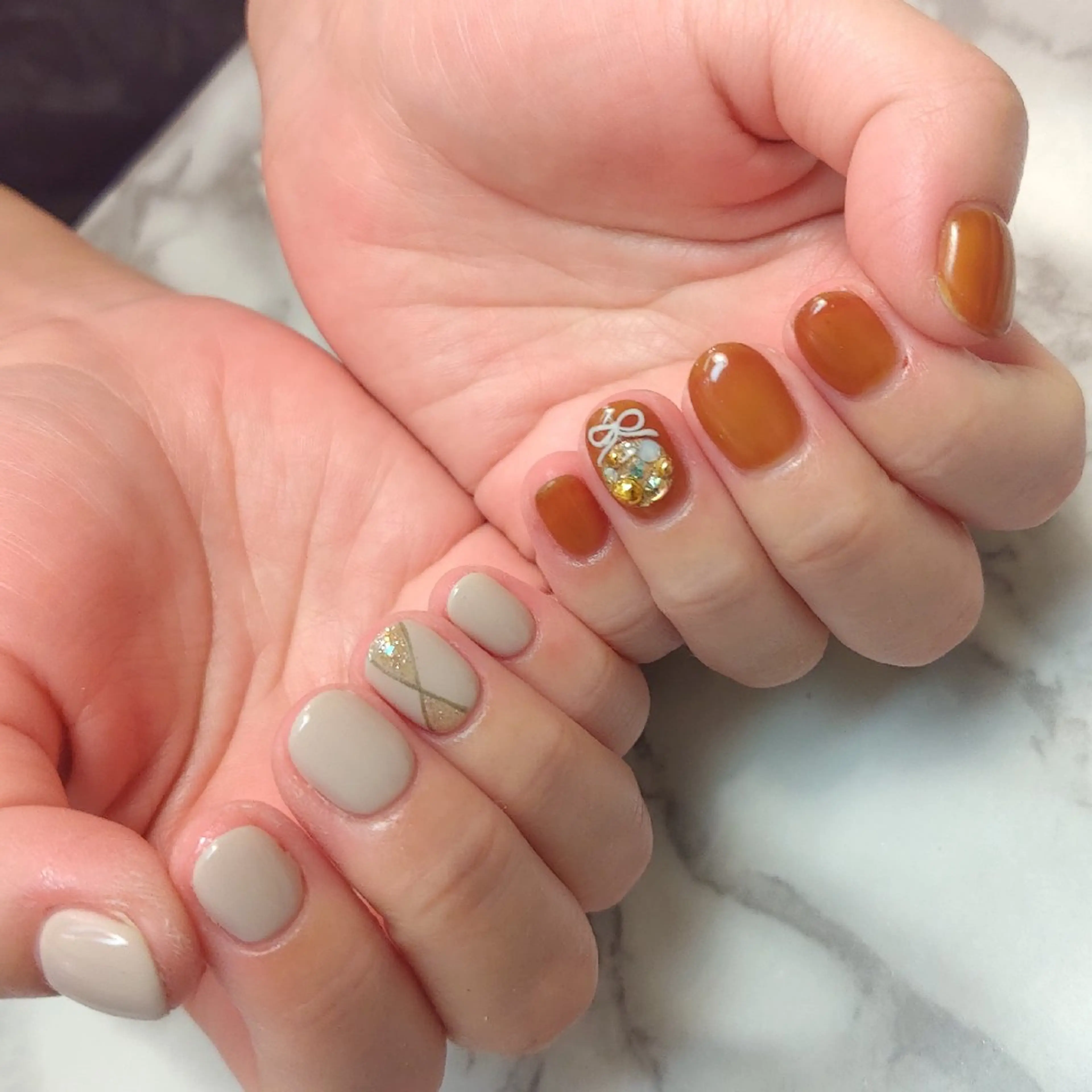 ネイル 冬ネイル クリスマス ジェヌインネイル 河内のネイルデザイン