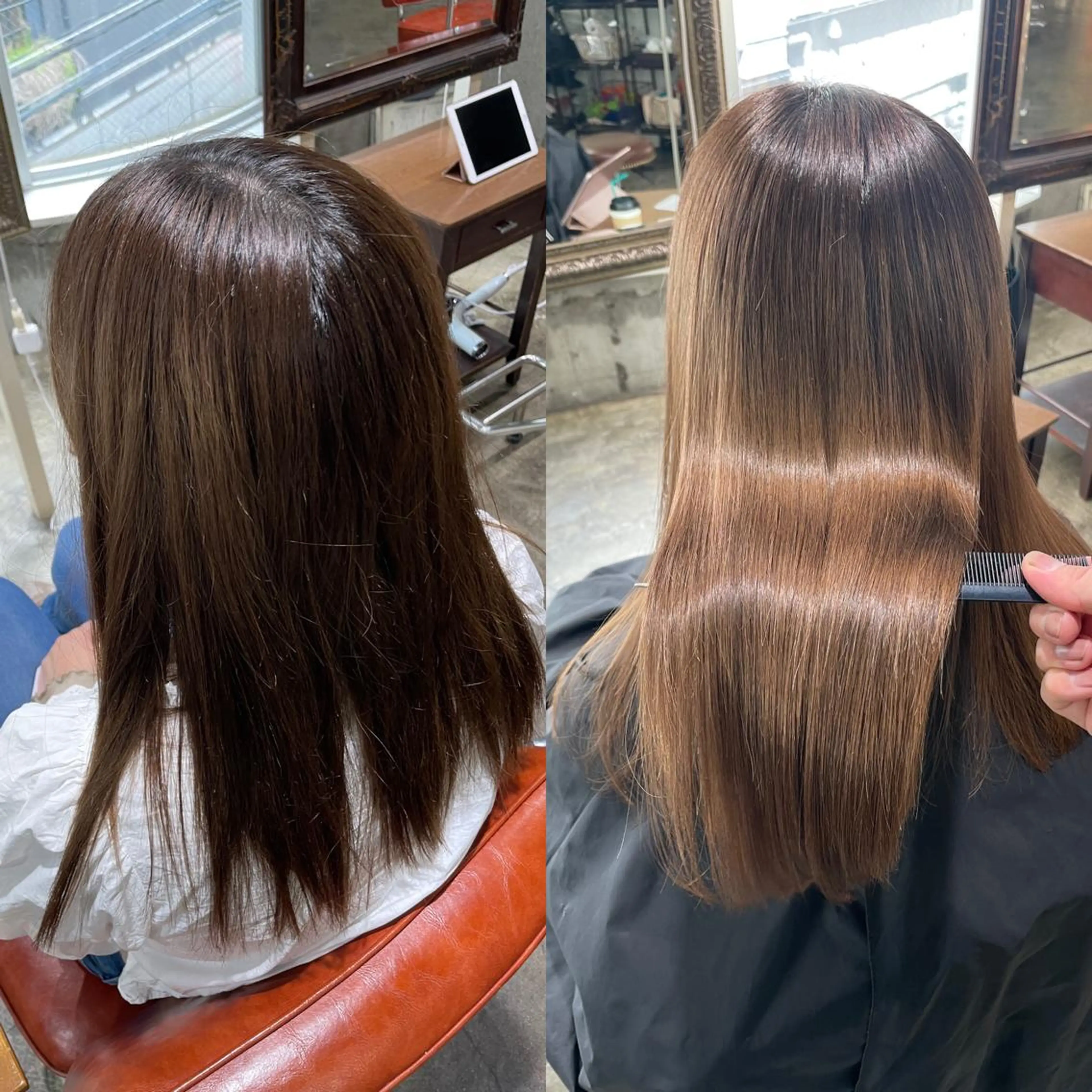 ロング カラー 髪質改善 トリートメント 🌈髪質改善💕 縮毛矯正✨青木まで✨のヘアスタイル