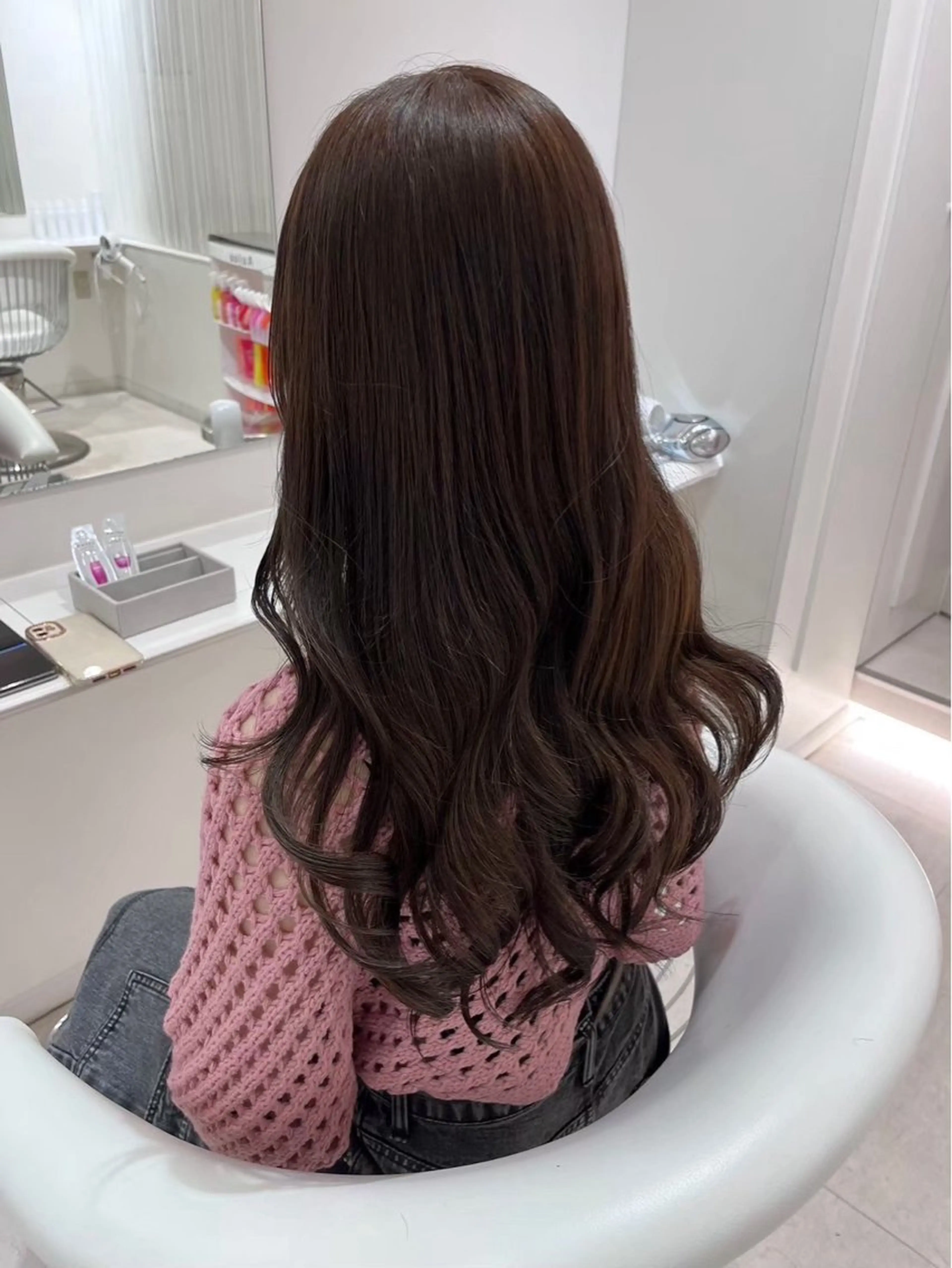 ロング カラー ParveMix 楠本結菜のヘアスタイル