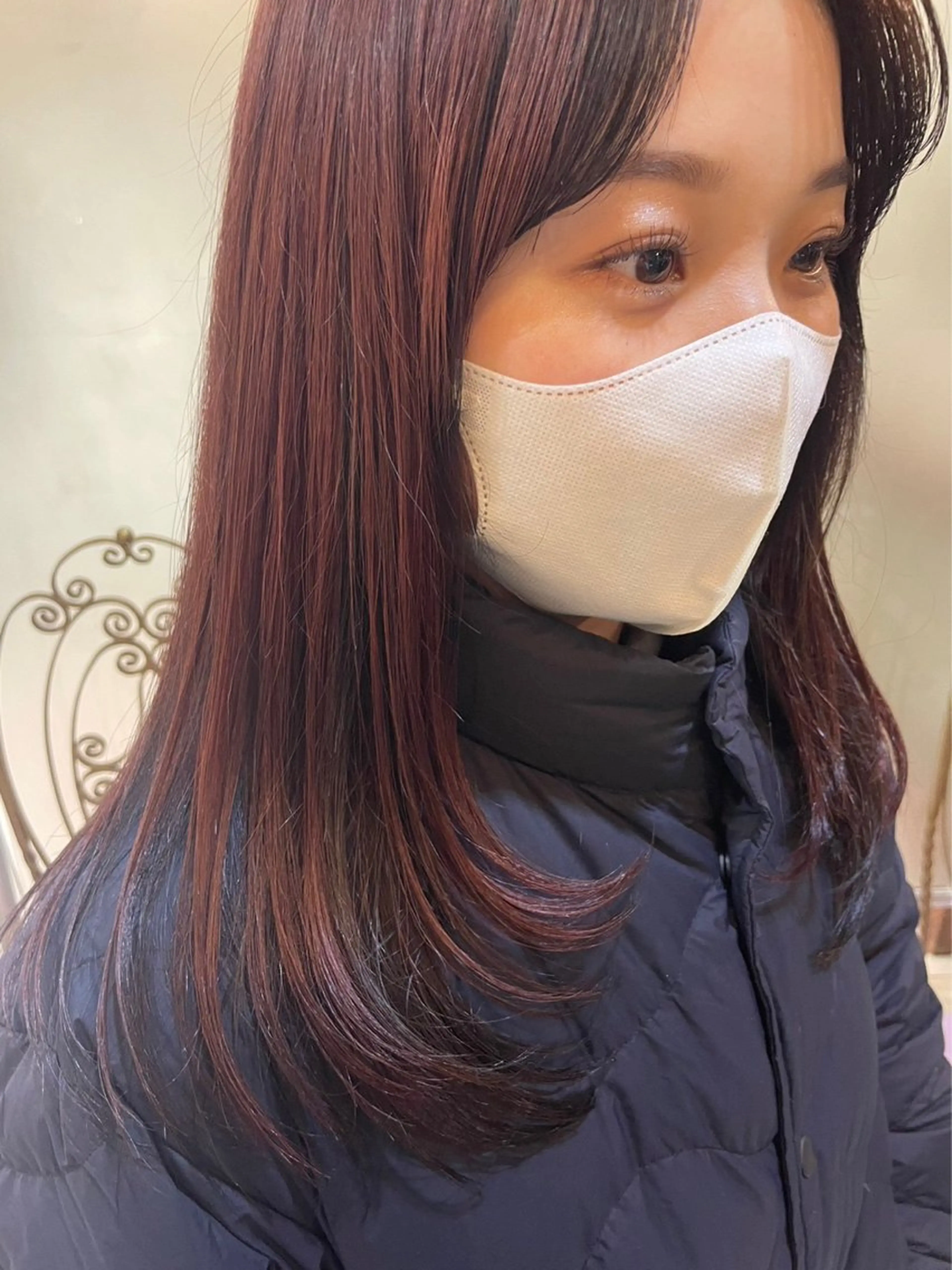 ロング カラー レイヤーカット ロング Of　HAIR所属・外山 なつ美のヘアスタイル