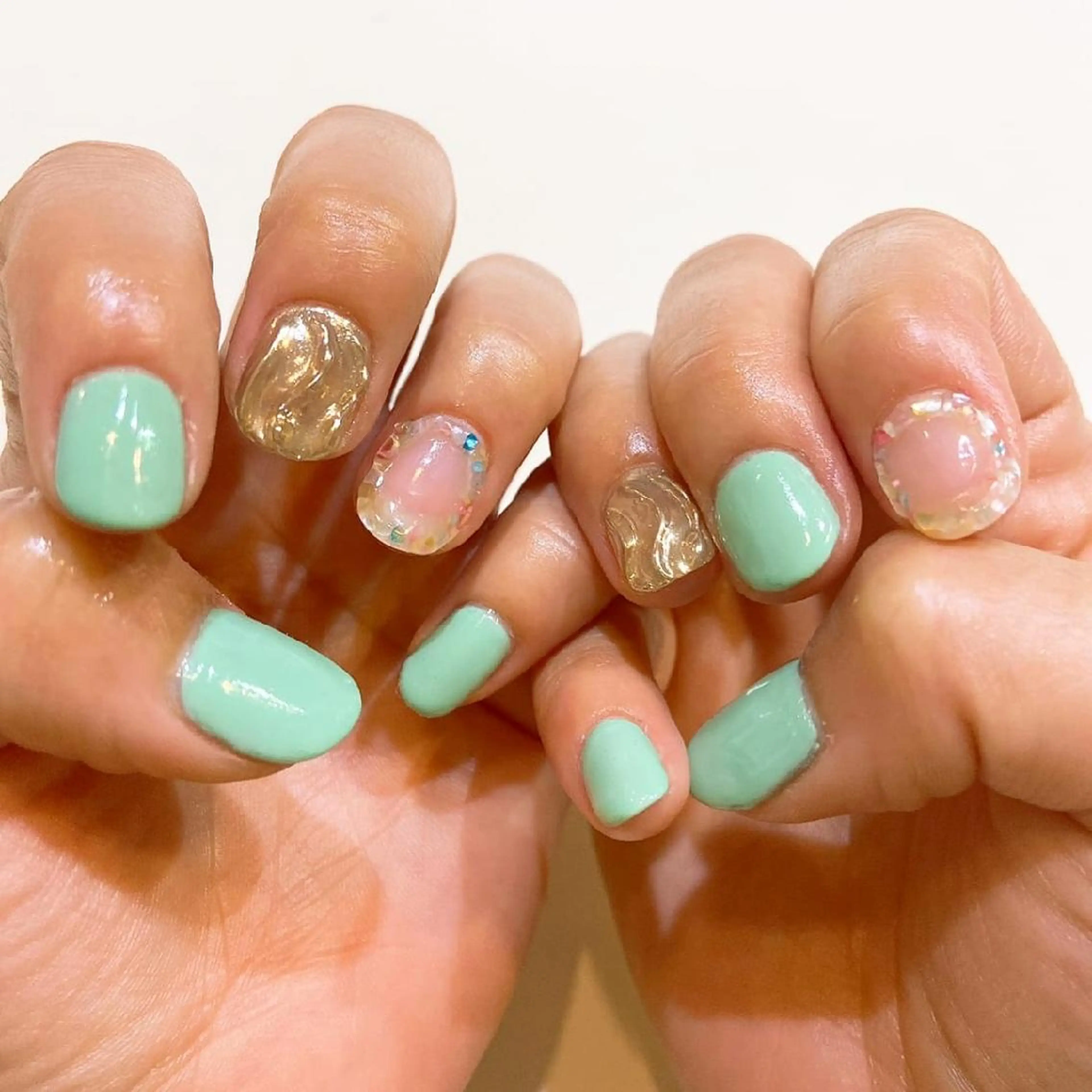 ネイル ピスタチオネイル ハンドネイル Nailsalon WAO!!!のネイルデザイン