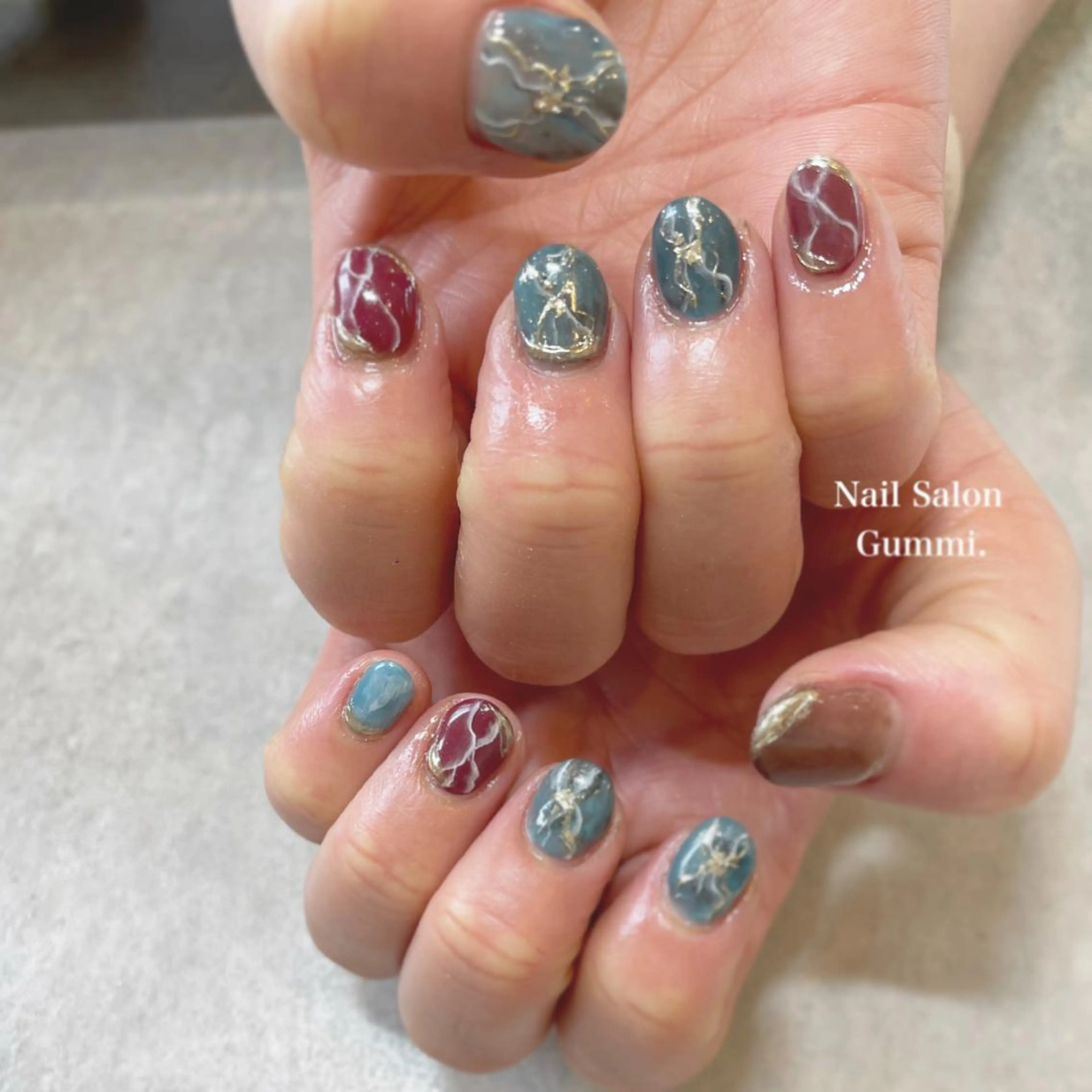 ネイル 大理石ネイル(マーブル) 持ち込み Nail Salon Gummi.のネイルデザイン