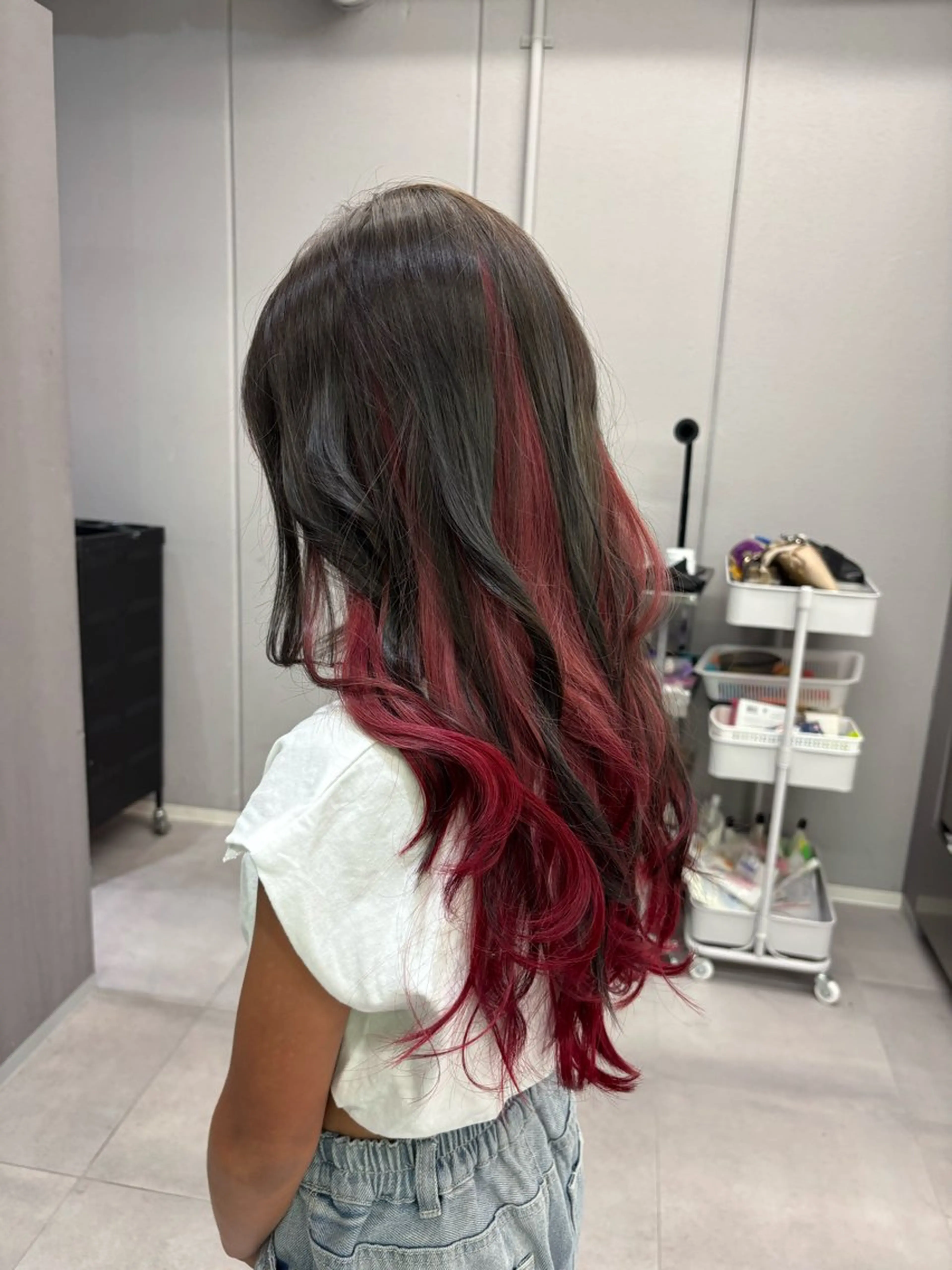 ロング カラー デザインカラー ヘアカラー 名古屋／デザイン／ ブリーチ/松井亮磨のヘアスタイル