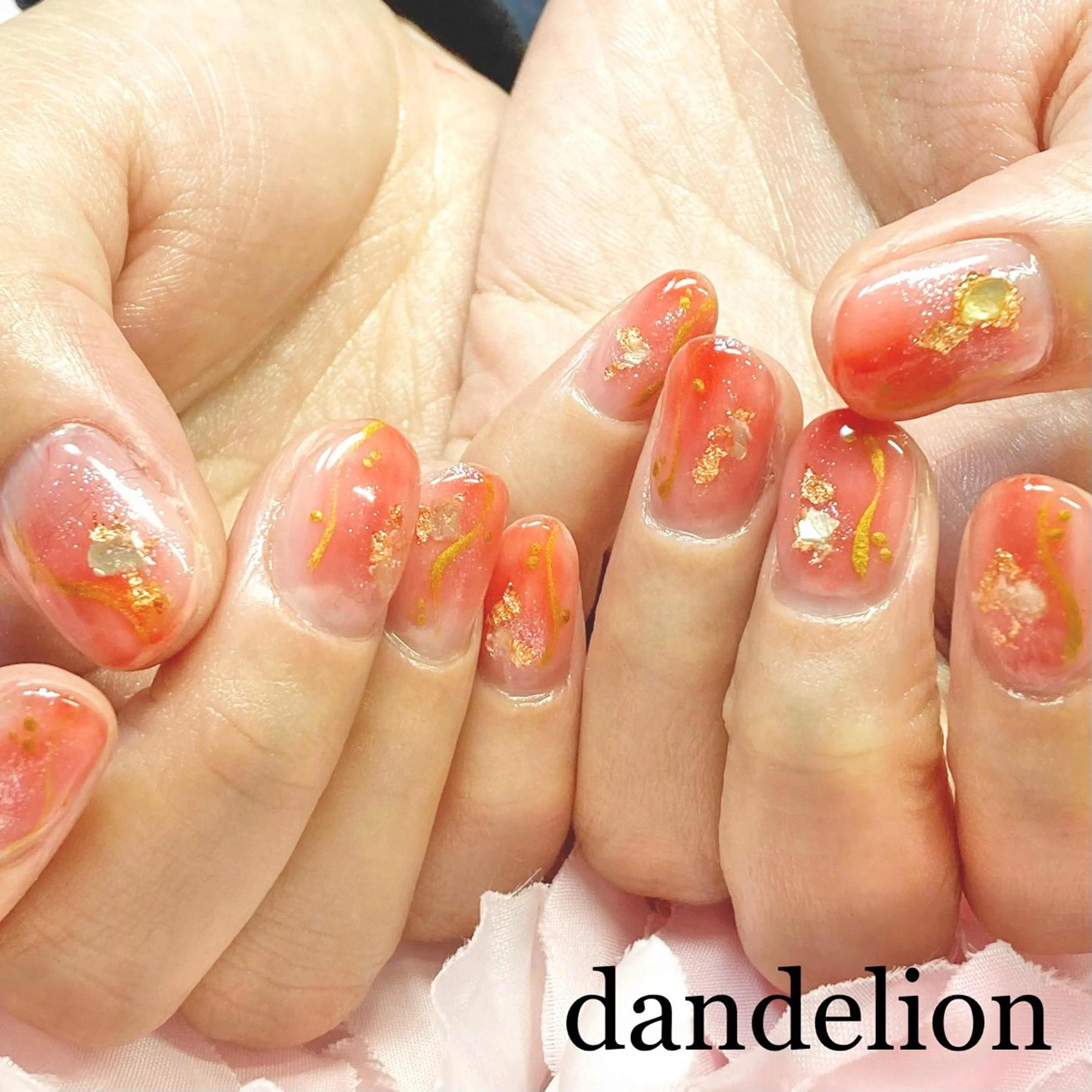 ネイル ハンドネイル ハンドケア dandelion ダンデライオンのネイルデザイン