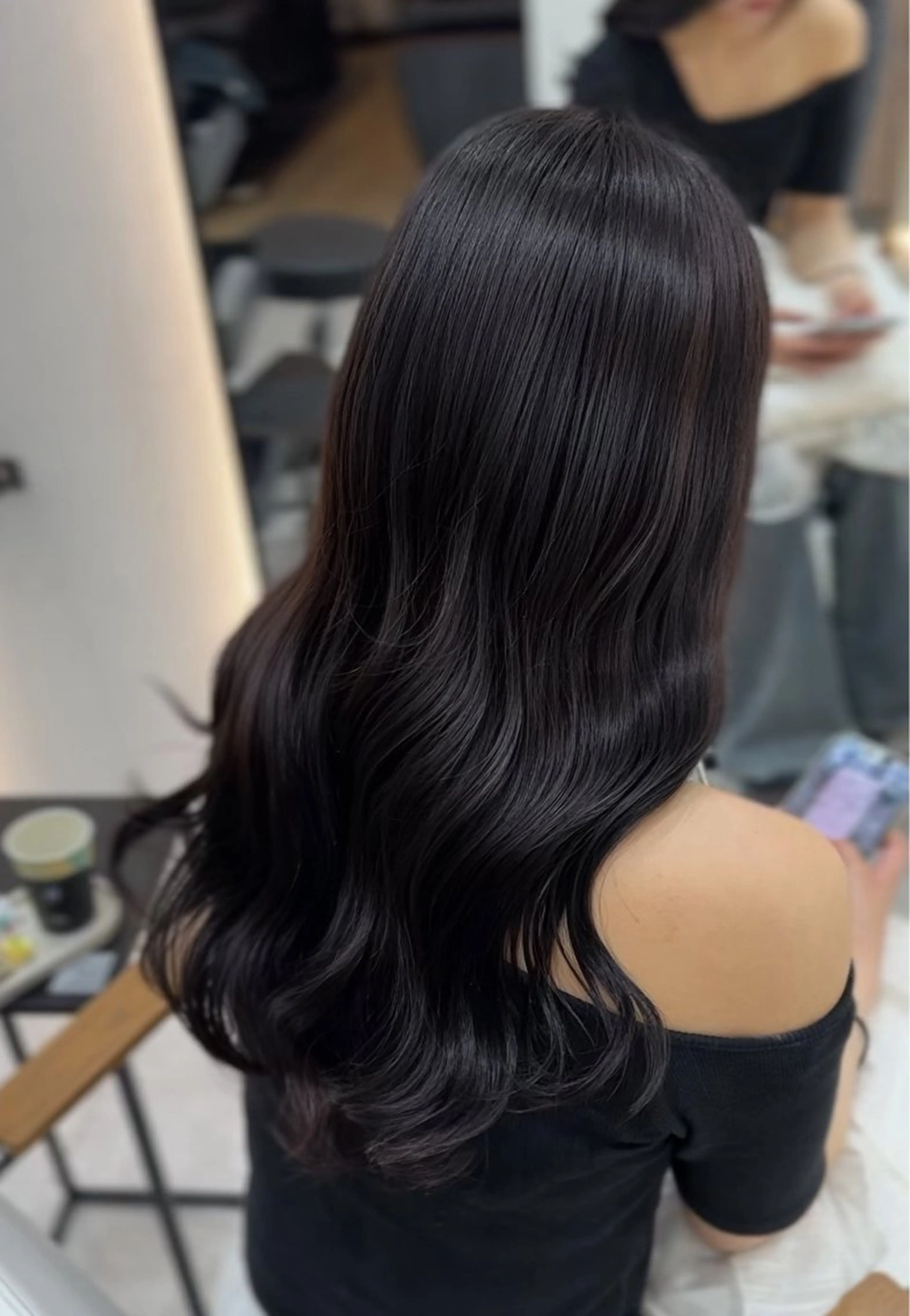 セミロング 韓国風ヘア 韓国ヘア/艶髪ロング グレージュ/kanaのヘアスタイル