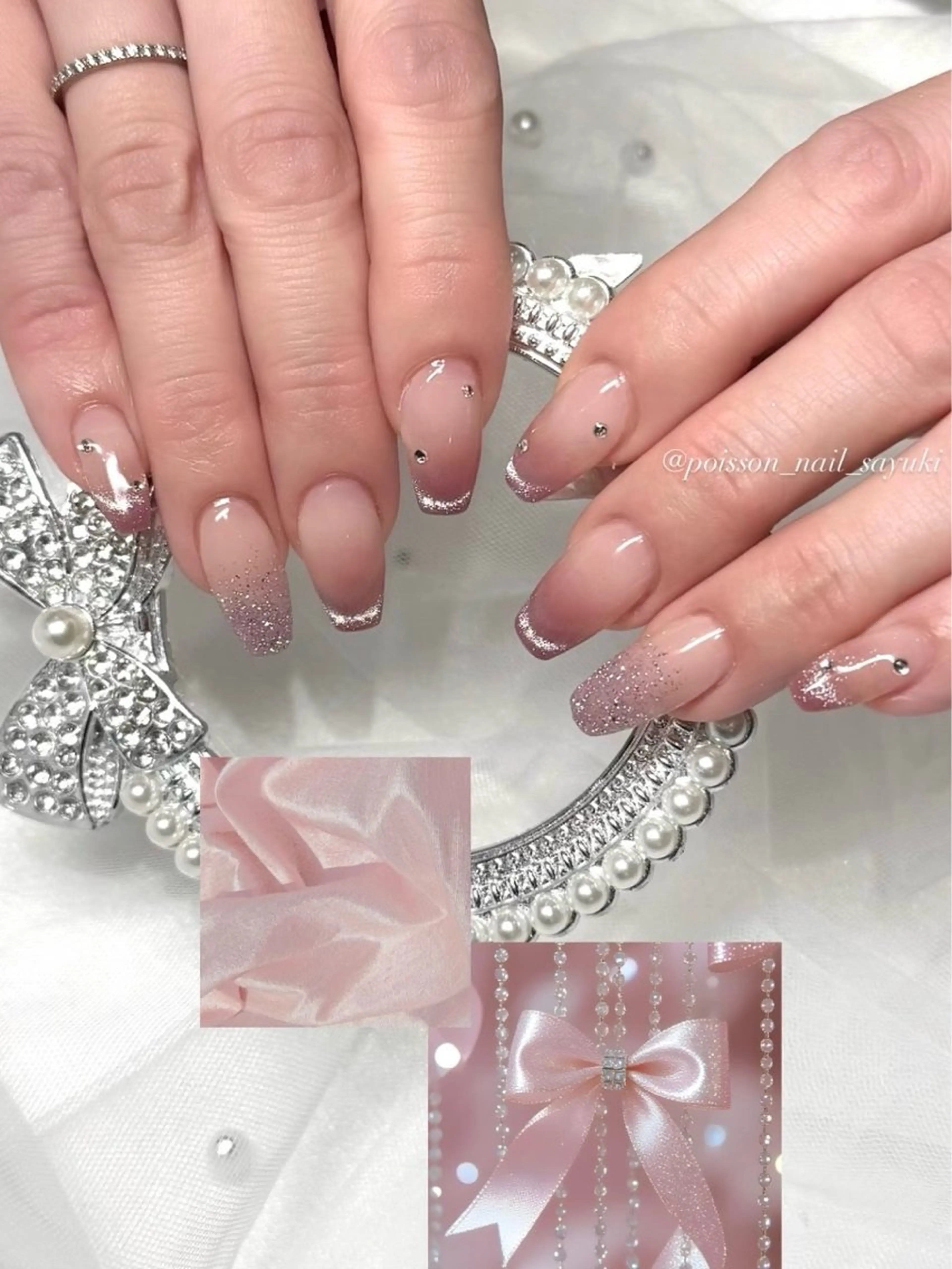 ネイル beauty salon  POISSON所属・SAYUKI/韓国 /ワンホン/キラキラのネイルデザイン